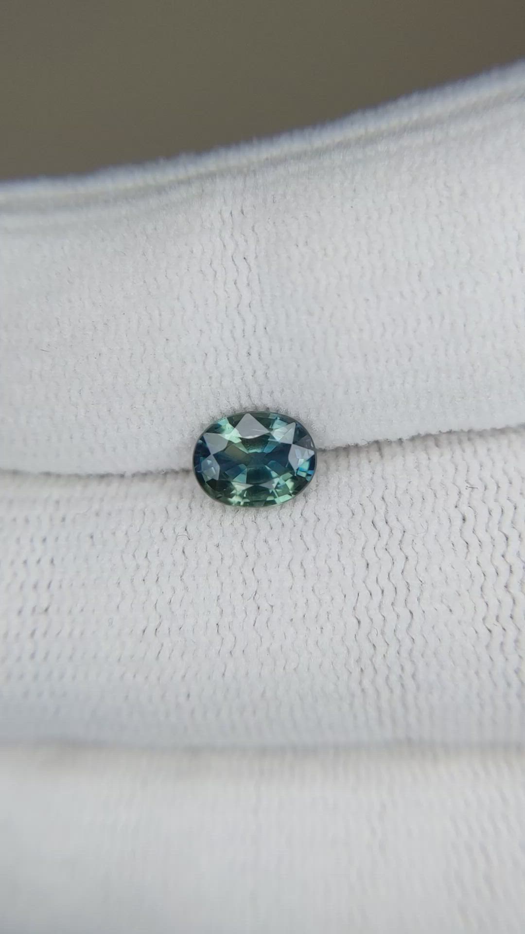 1.07 Ct. Greenish Blue Sapphire from Madagascar Size Video