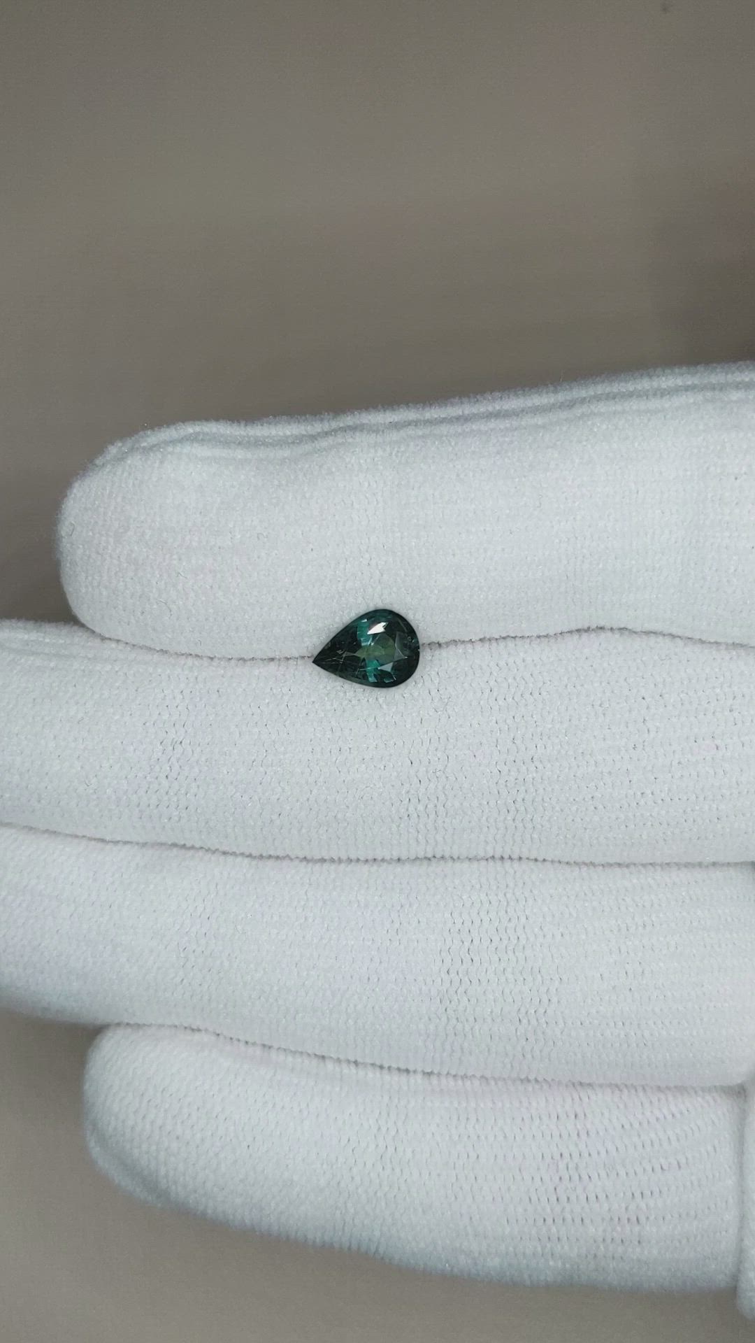1.18 Ct. Bluish Green Sapphire from Madagascar Size Video