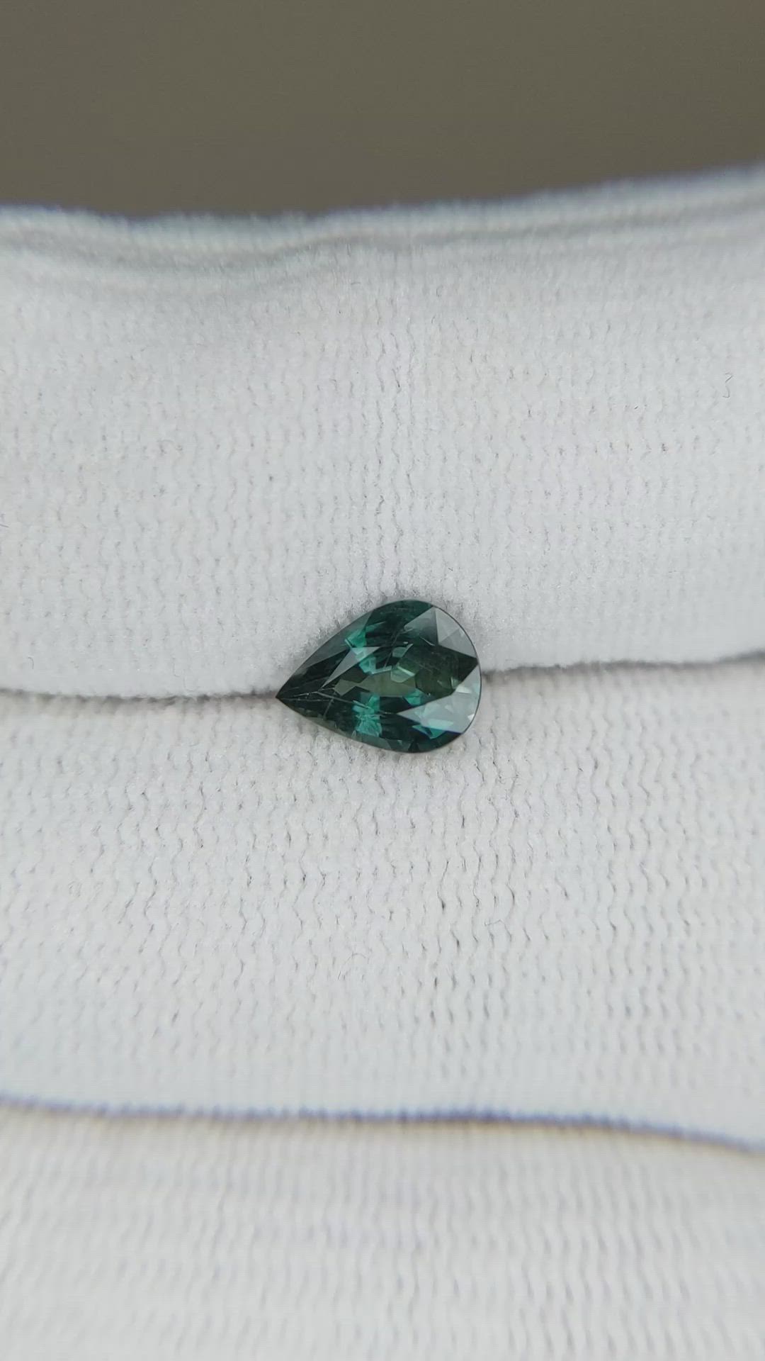 1.18 Ct. Bluish Green Sapphire from Madagascar Size Video