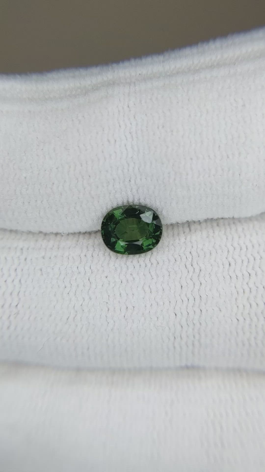 1.11 Ct. Bluish Green Sapphire from Madagascar Size Video