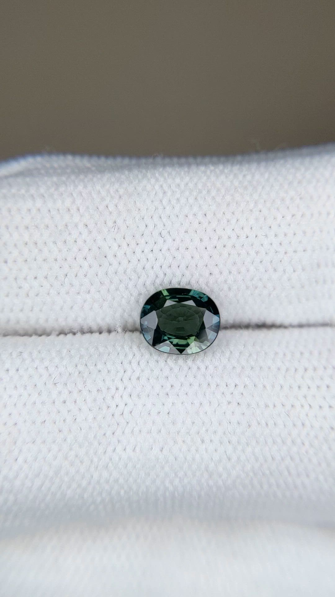 1.02 Ct. Bluish Green Sapphire from Madagascar Size Video
