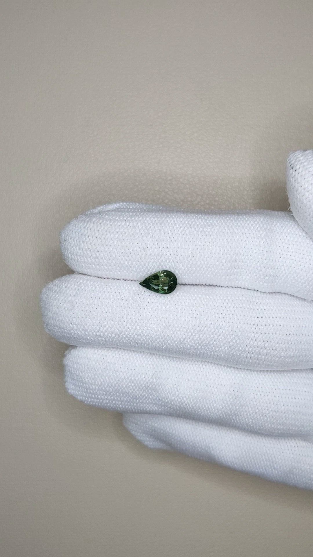 1.13 Ct. Yellowish Green Sapphire from Madagascar Size Video