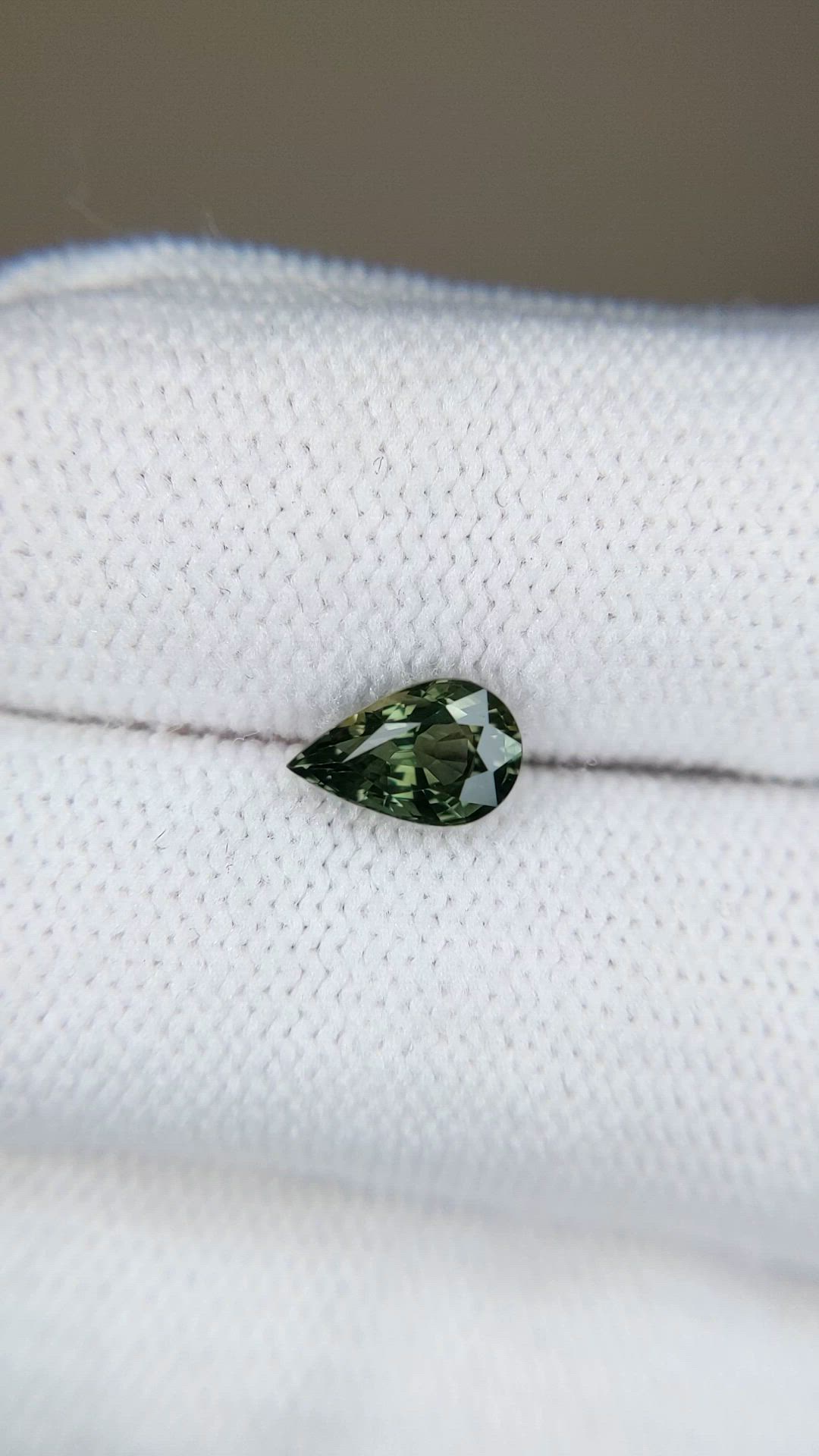 1.13 Ct. Yellowish Green Sapphire from Madagascar Size Video