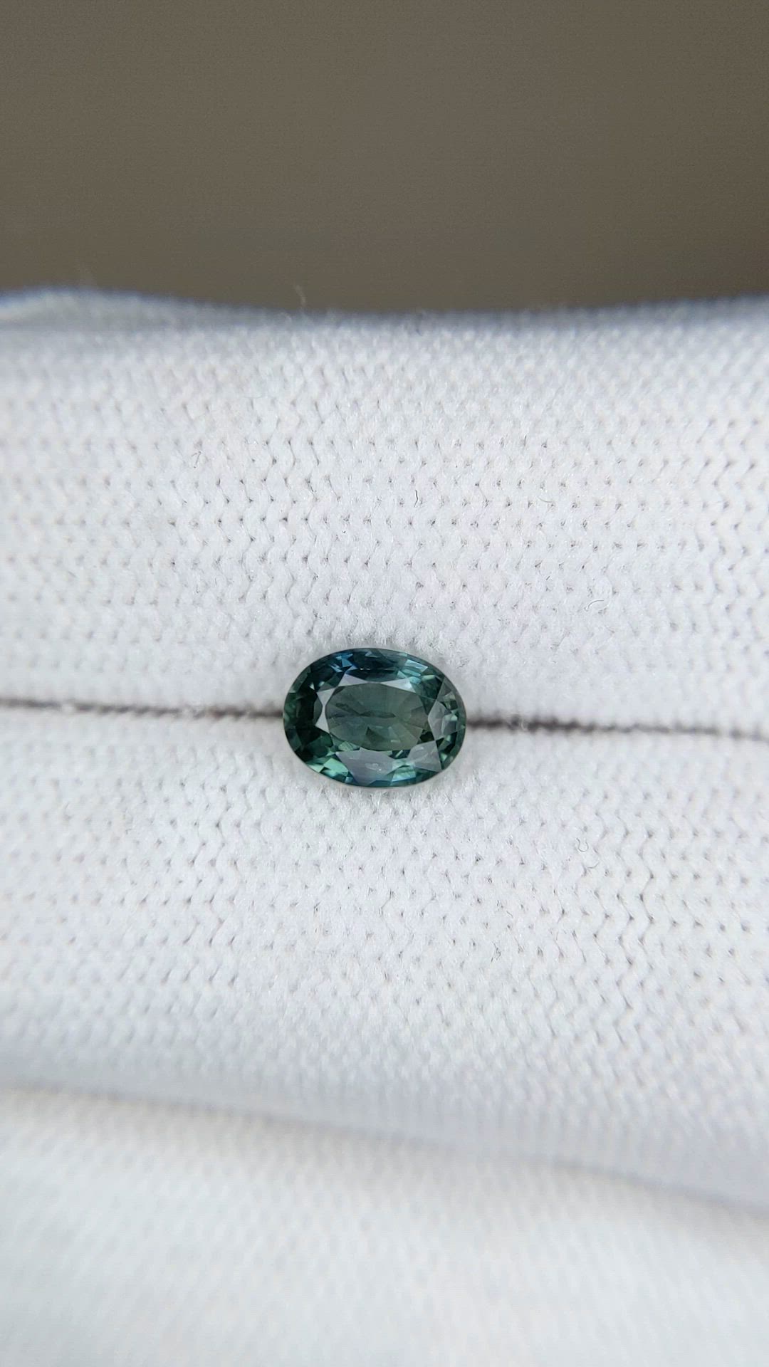 1.02 Ct. Greenish Blue Sapphire from Madagascar Size Video