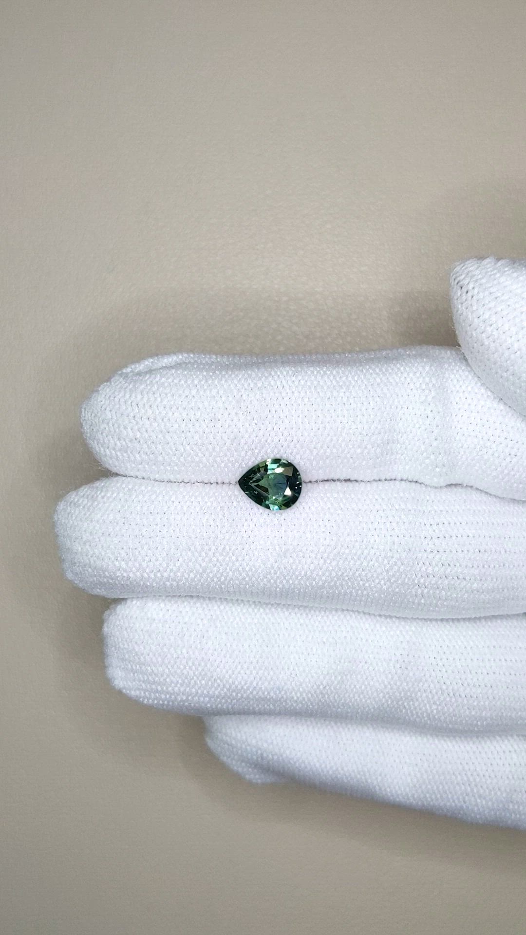 1.25 Ct. Bluish Green Sapphire from Madagascar Size Video