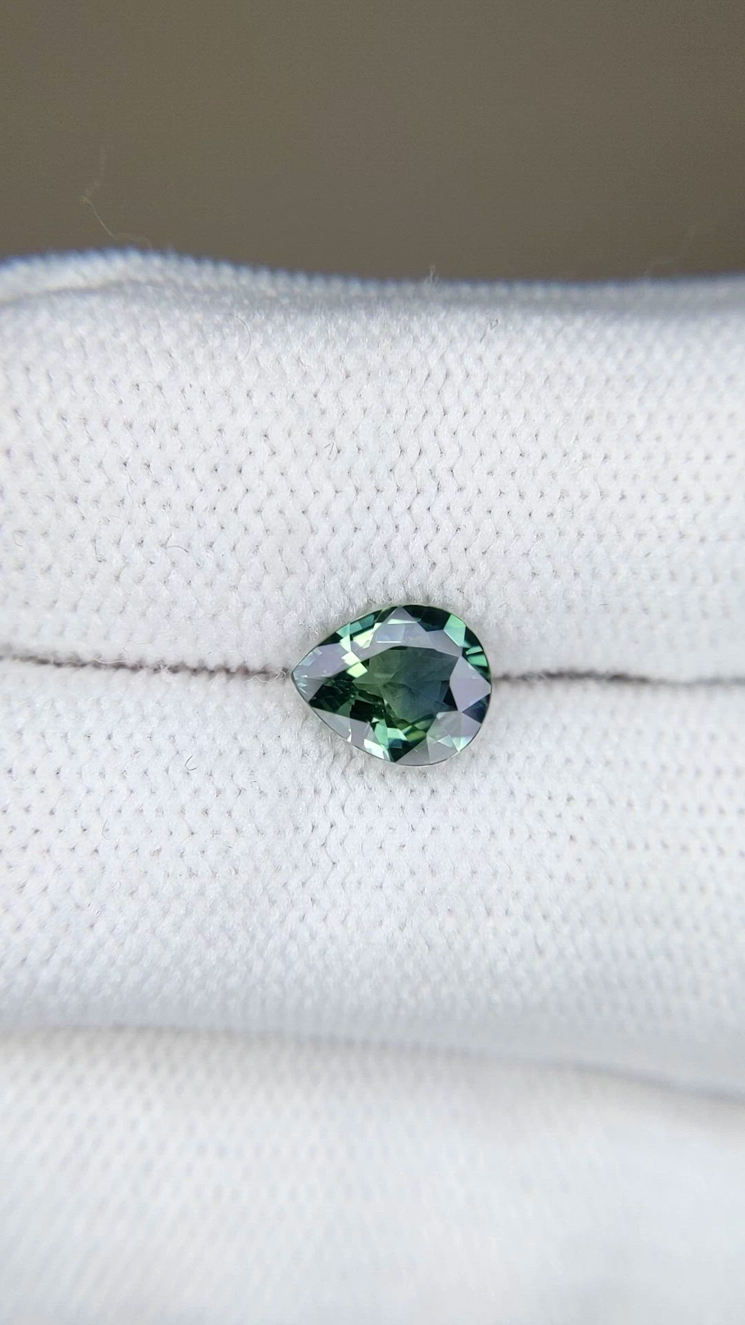 1.25 Ct. Bluish Green Sapphire from Madagascar Size Video