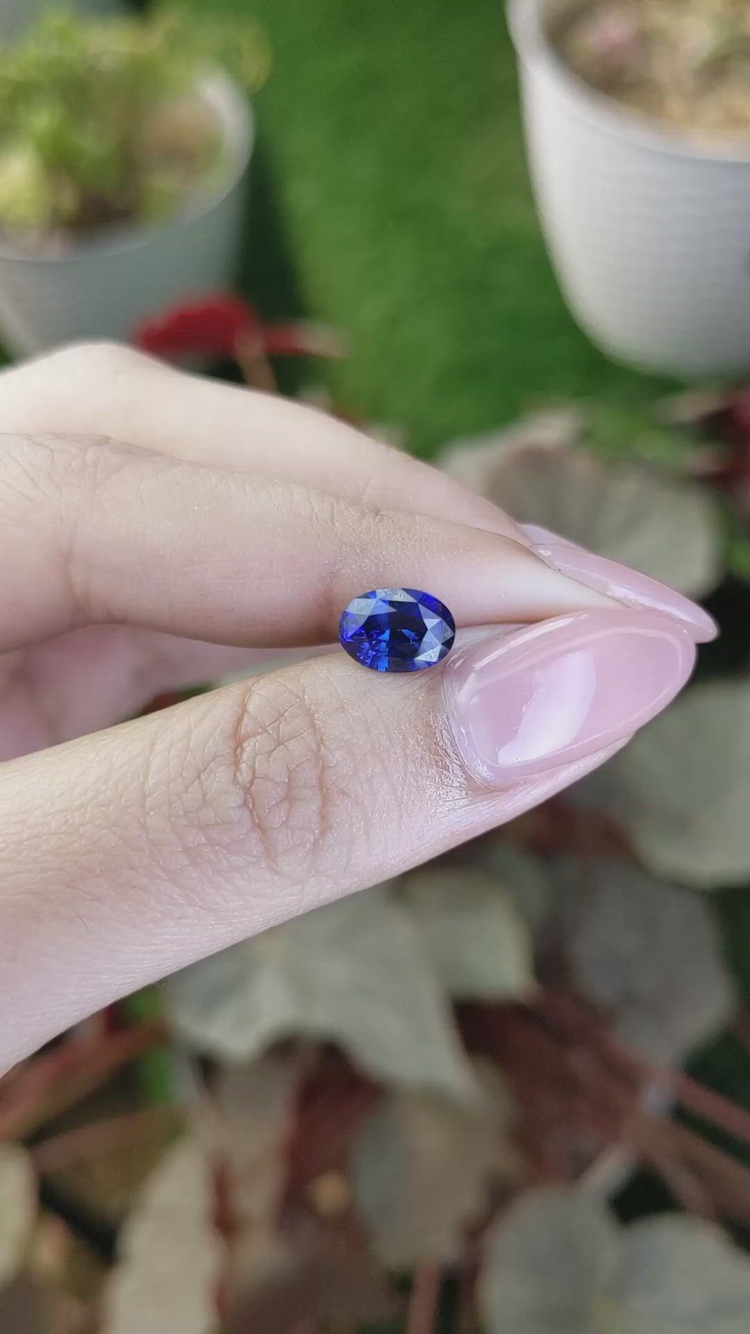2.02 Ct. Blue Sapphire from Ceylon (Sri Lanka) Size Video