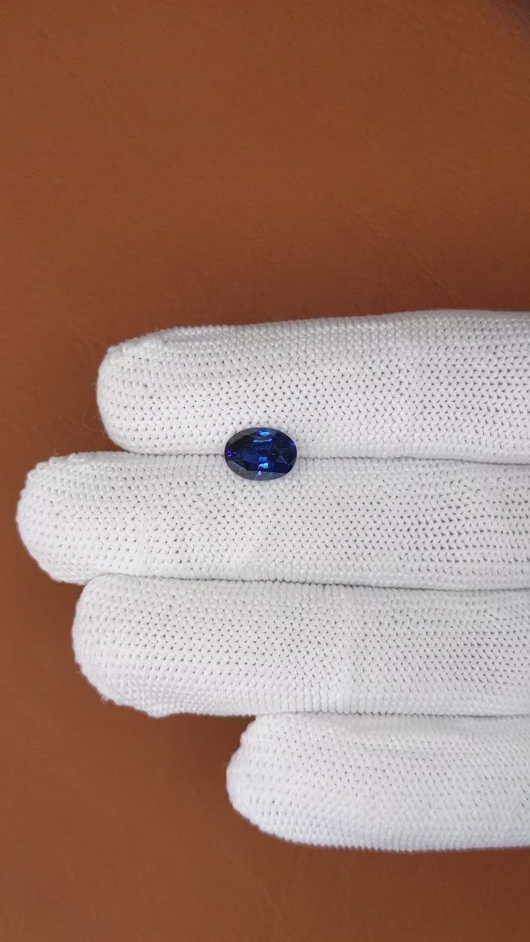 2.02 Ct. Blue Sapphire from Ceylon (Sri Lanka) Size Video