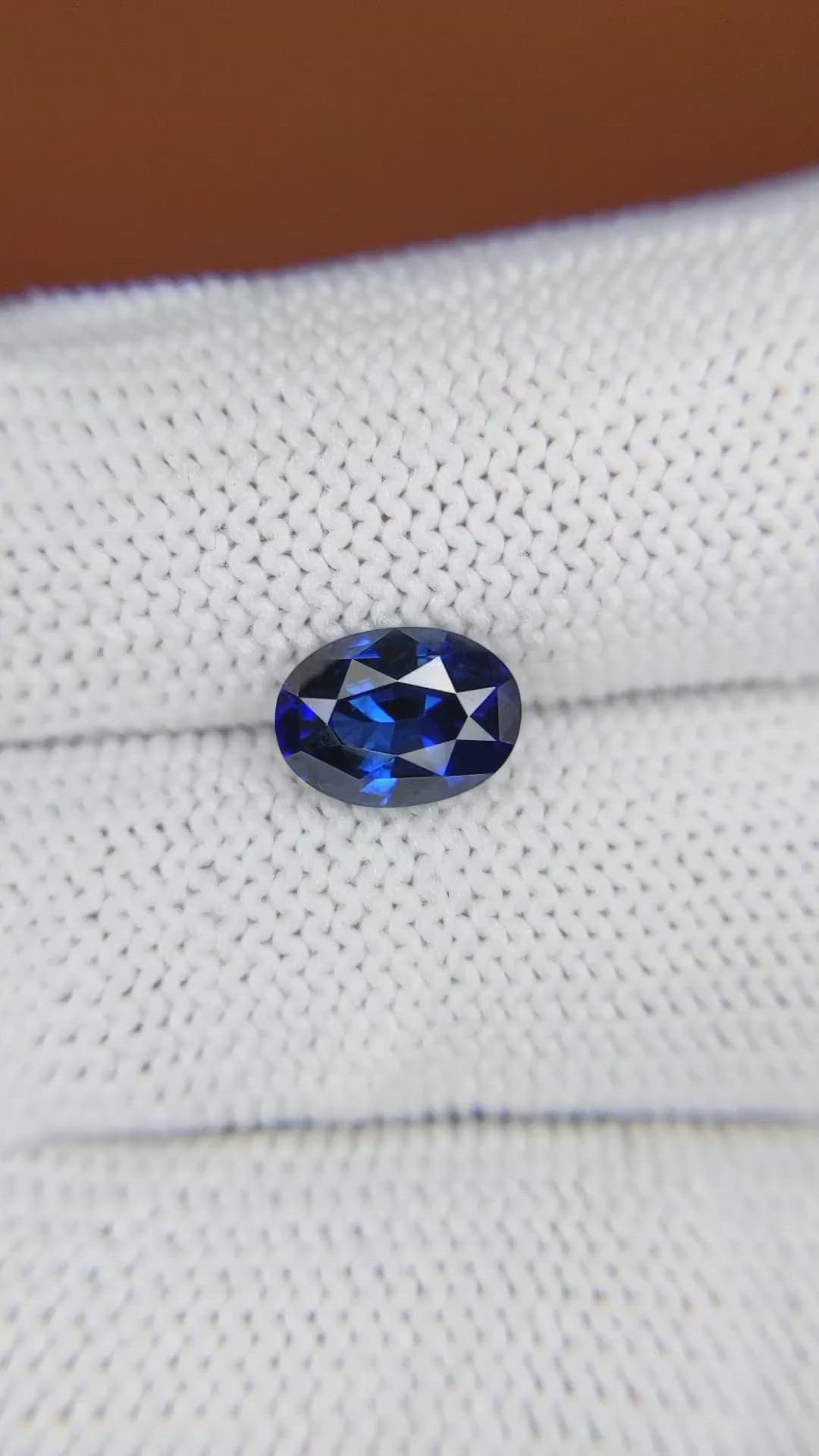 2.02 Ct. Blue Sapphire from Ceylon (Sri Lanka) Size Video