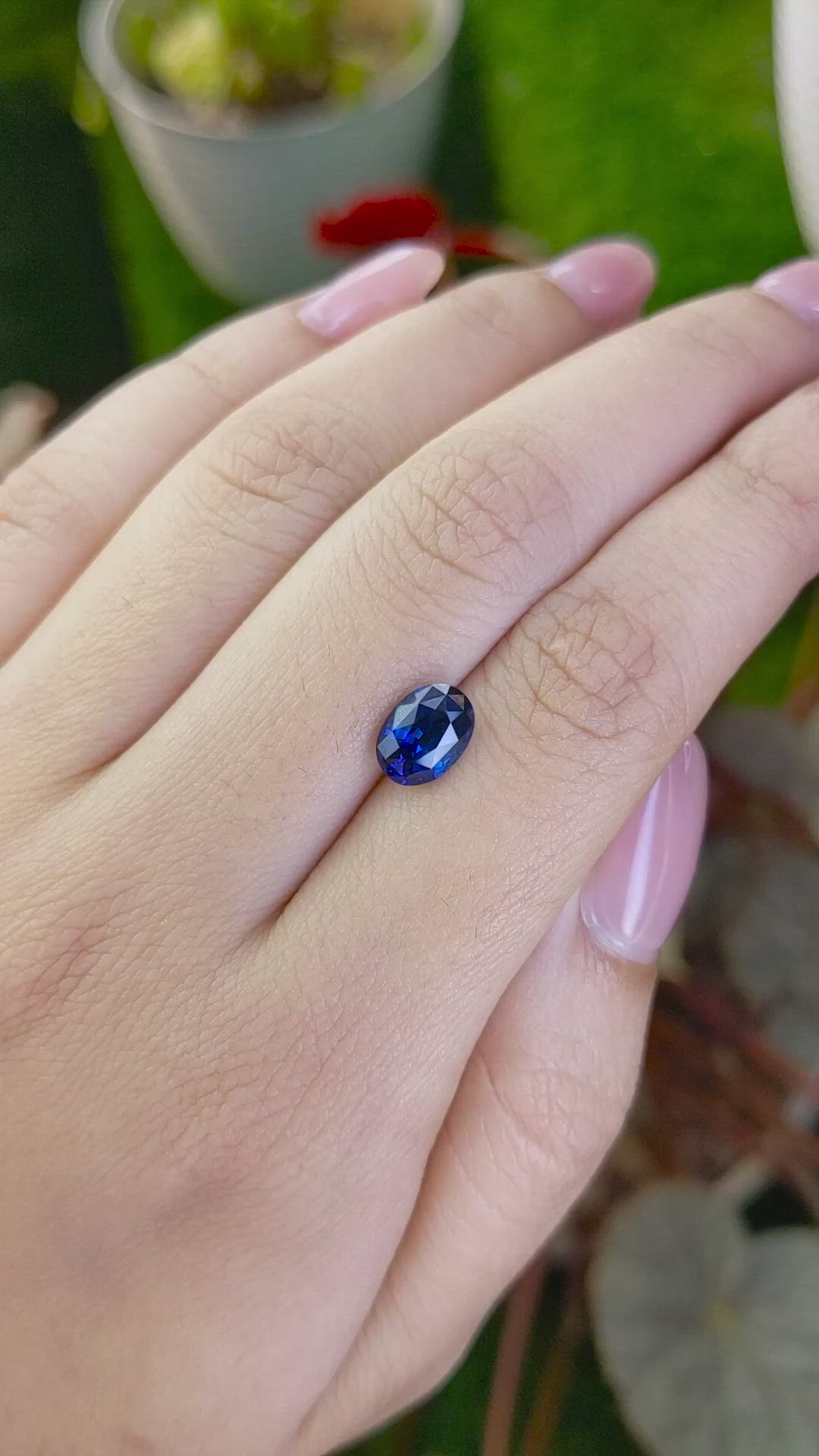 2.02 Ct. Blue Sapphire from Ceylon (Sri Lanka) Size Video