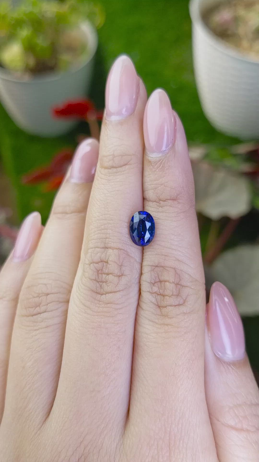 2.02 Ct. Blue Sapphire from Ceylon (Sri Lanka) Size Video