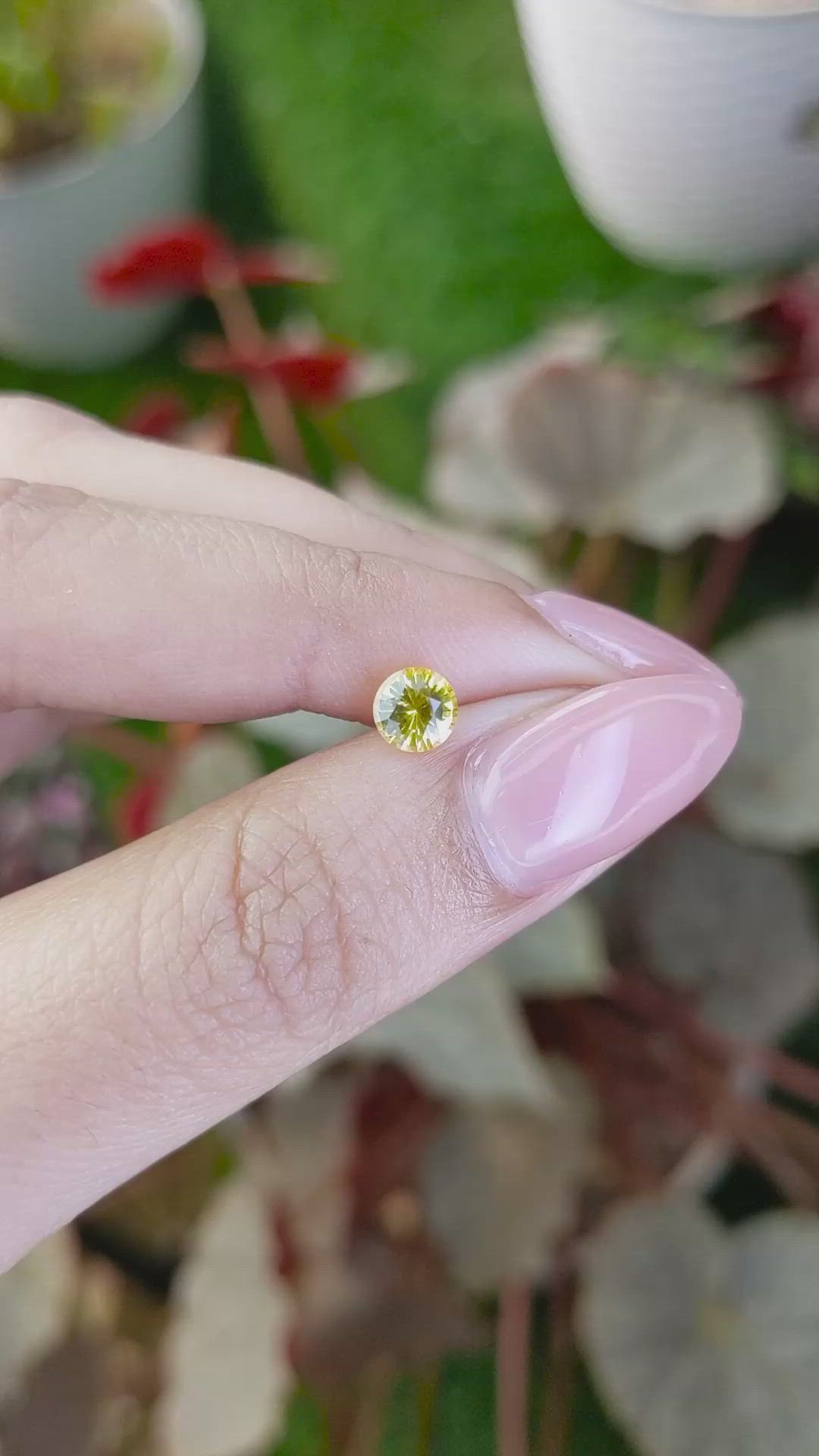 0.77 Ct. Yellow Sapphire from Ceylon (Sri Lanka) Size Video