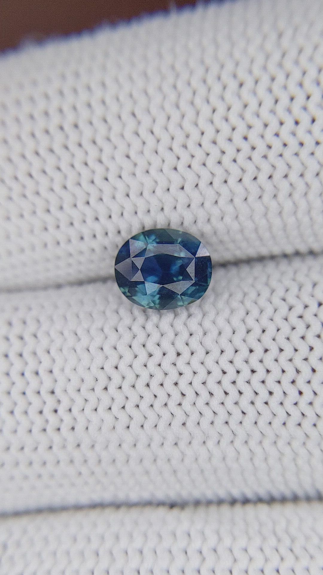 1.21 Ct. Greenish Blue Sapphire from Madagascar Size Video