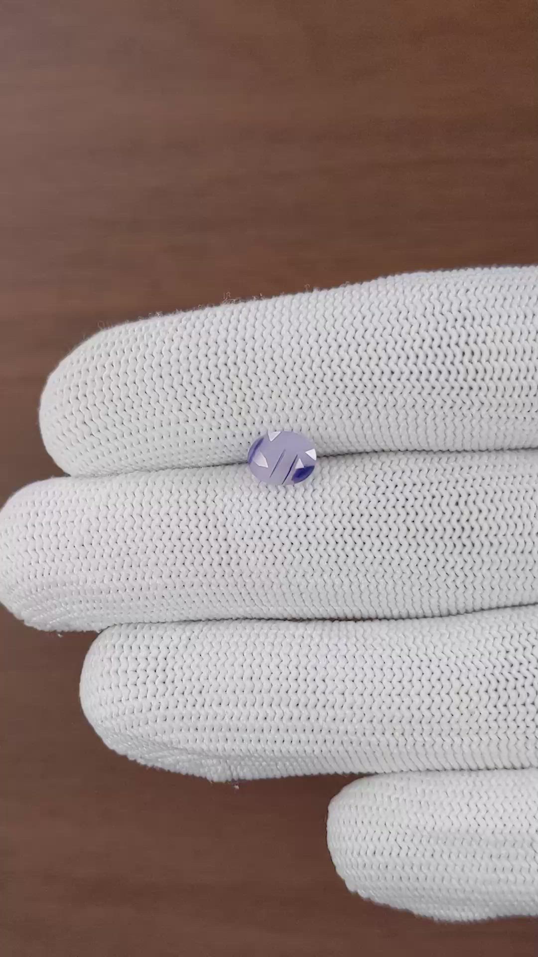 1.50 Ct. Pinkish Purple Sapphire from Vietnam Size Video