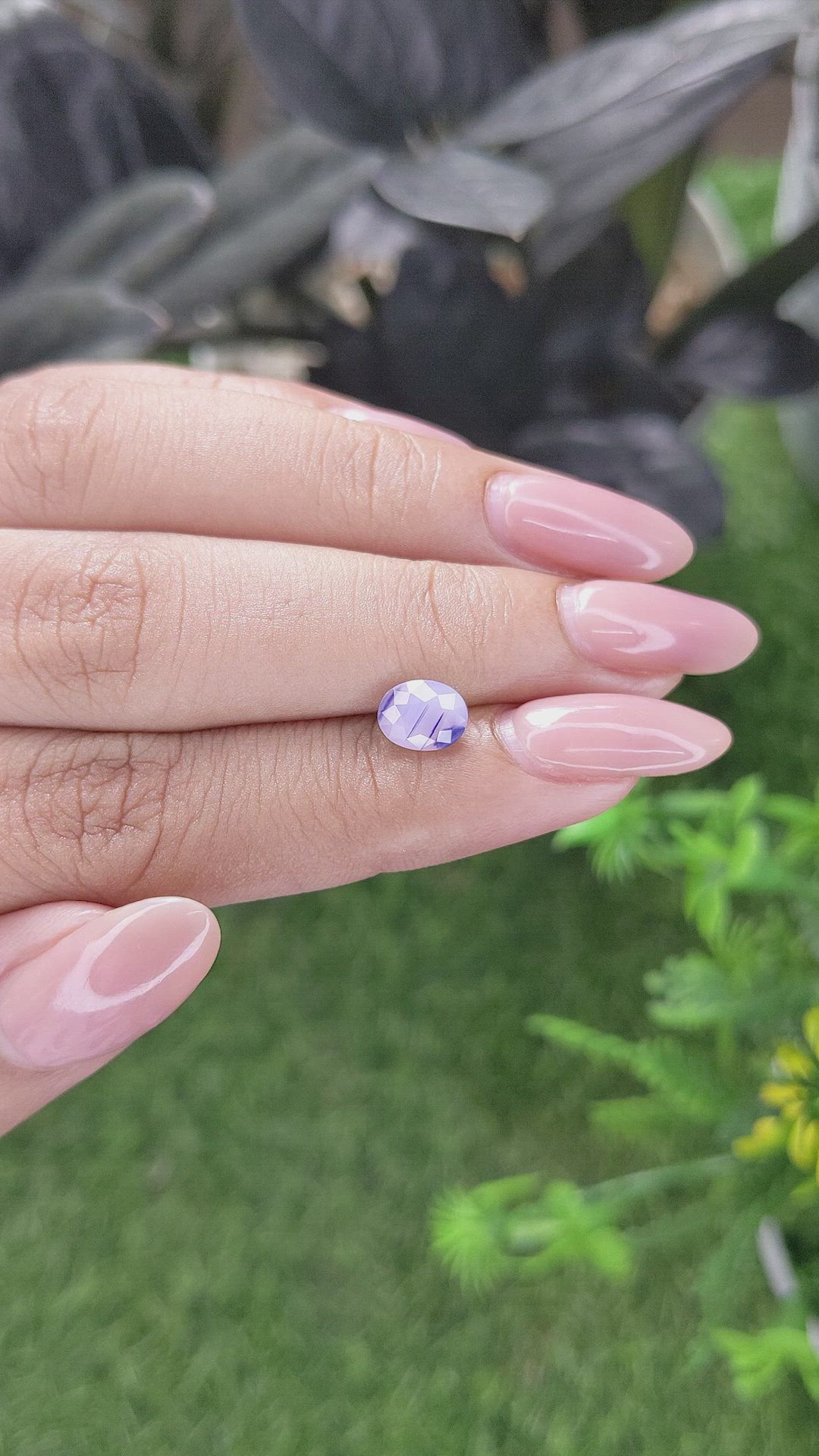 1.50 Ct. Pinkish Purple Sapphire from Vietnam Size Video
