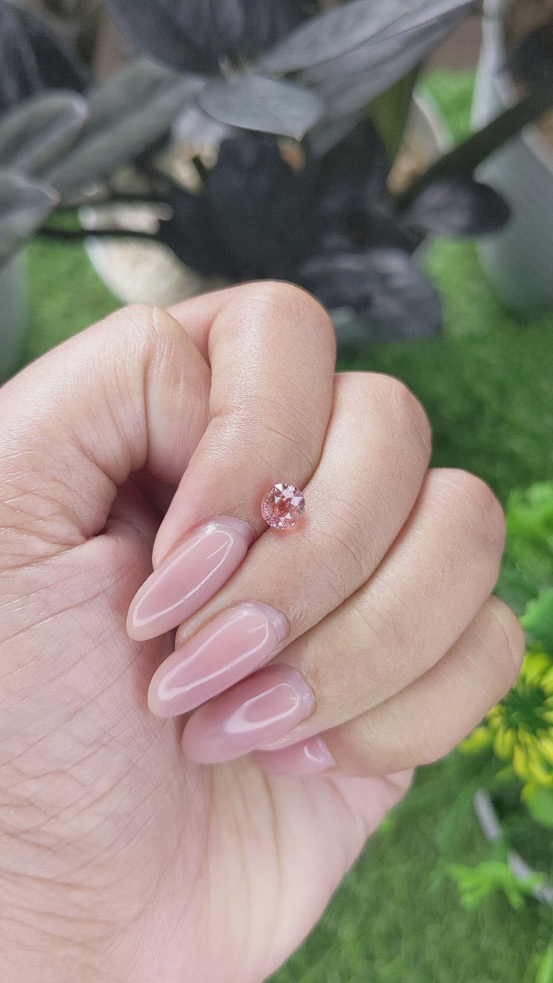 1.05 Ct. Padparadscha Sapphire from Ceylon (Sri Lanka) Size Video