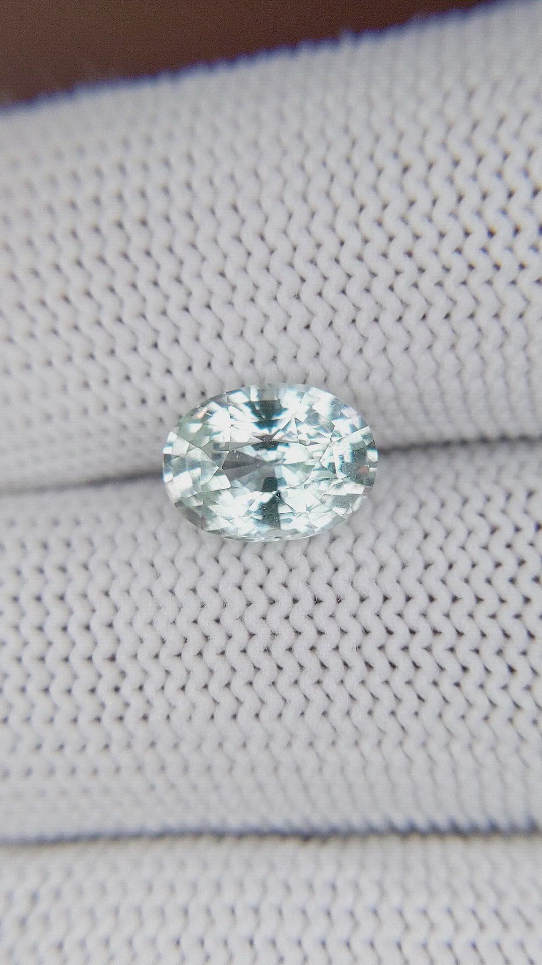 2.61 Ct. Bluish Green Sapphire from Madagascar Size Video