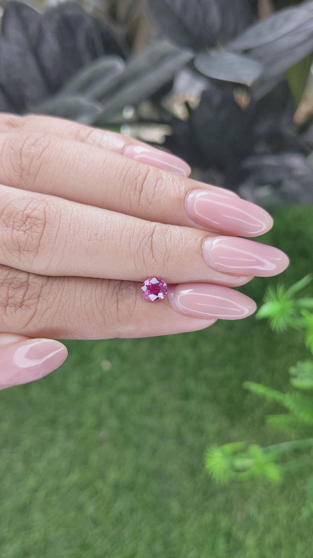 0.70 Ct. Purplish Pink Sapphire from Madagascar Size Video
