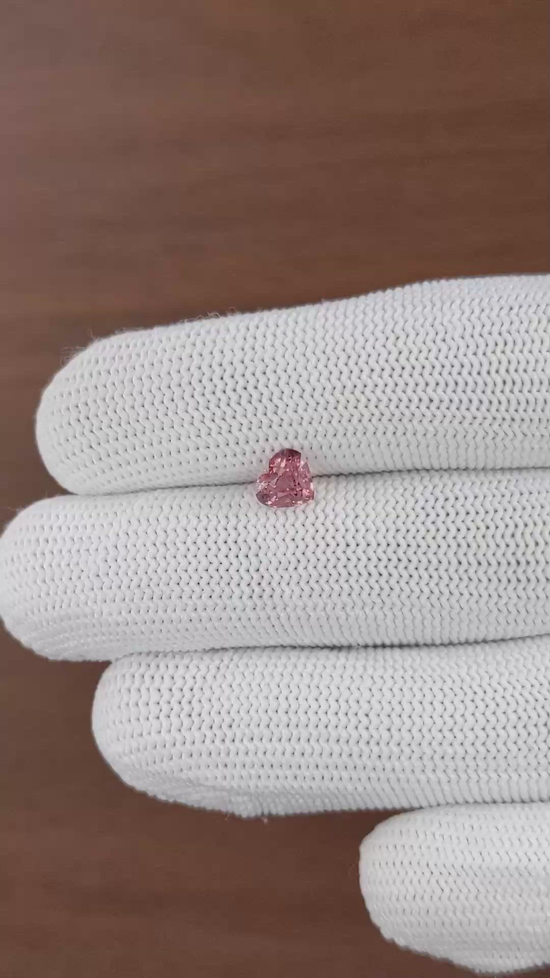 1.03 Ct. Padparadscha Sapphire from Madagascar Size Video