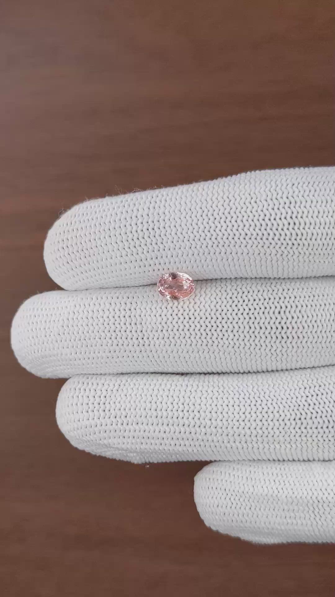 1.11 Ct. Padparadscha Sapphire from Madagascar Size Video