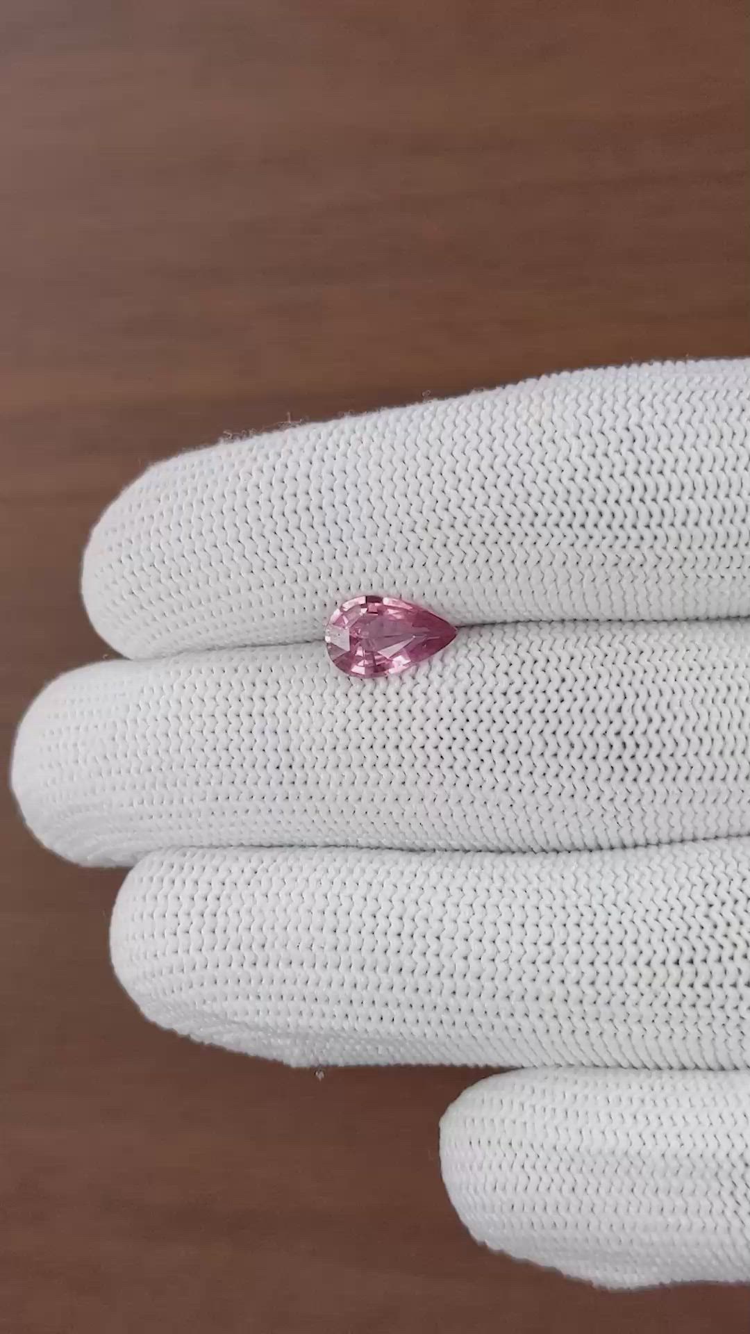 1.55 Ct. Padparadscha Sapphire from Madagascar Size Video