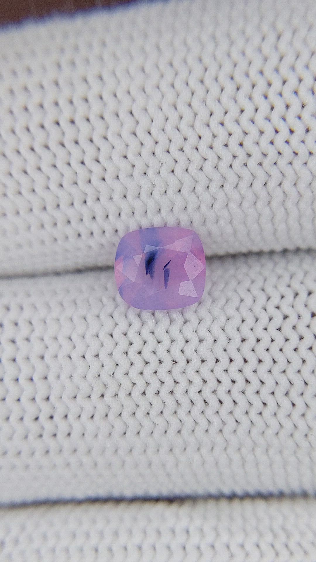 1.06 Ct. Pinkish Purple Sapphire from Madagascar Size Video