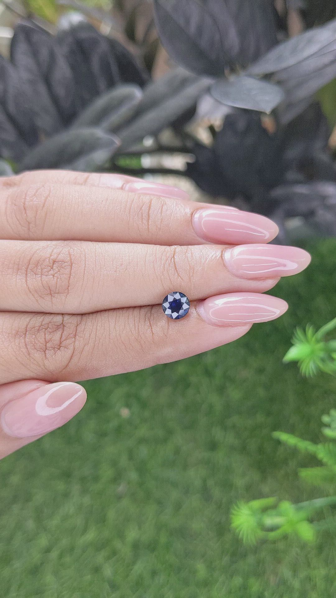 1.12 Ct. Greenish Blue Sapphire from Madagascar Size Video