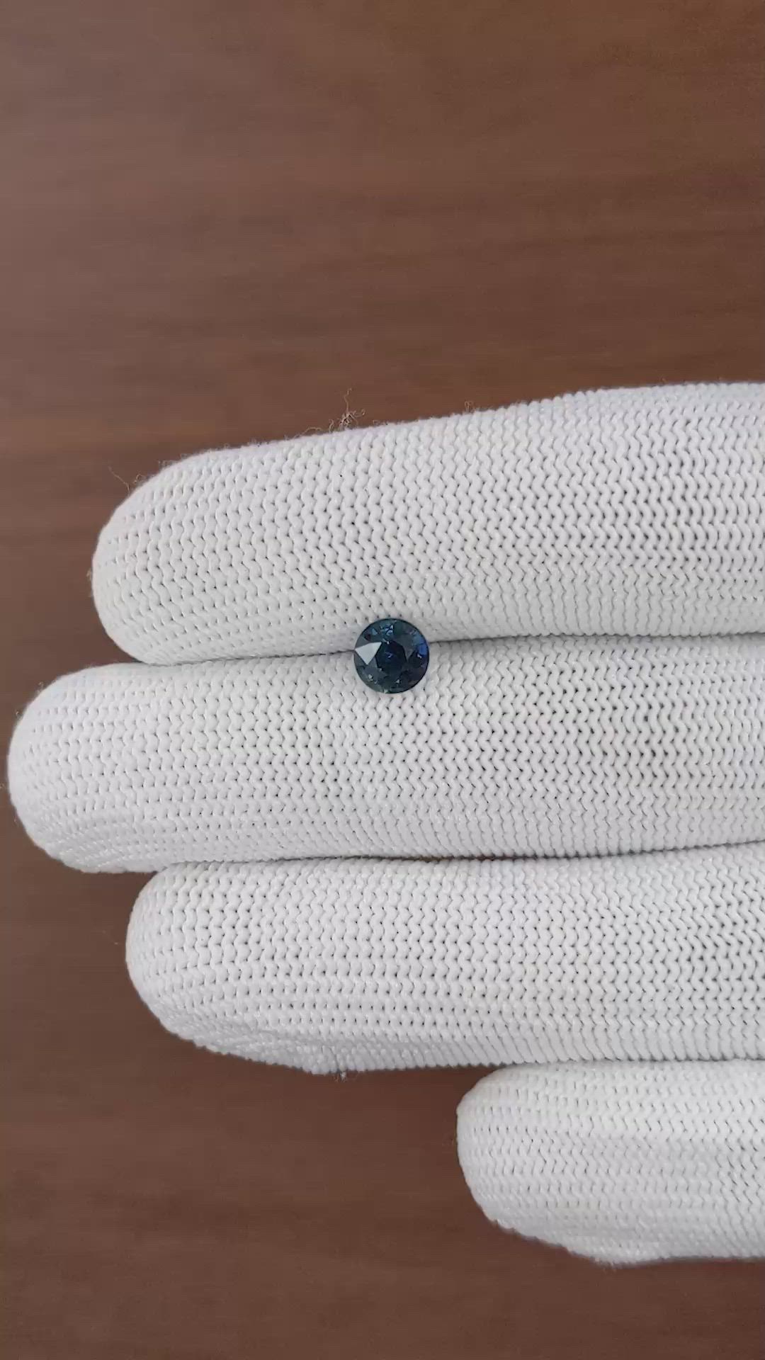 1.12 Ct. Greenish Blue Sapphire from Madagascar Size Video