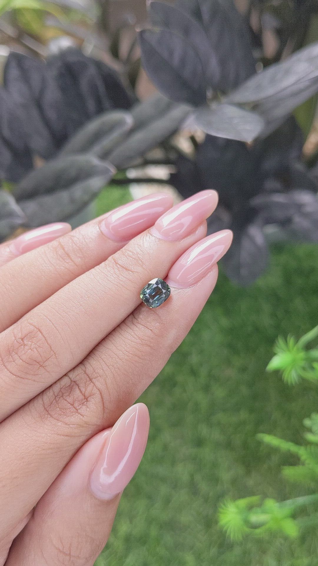 1.48 Ct. Bluish Green Sapphire from Tanzania Size Video