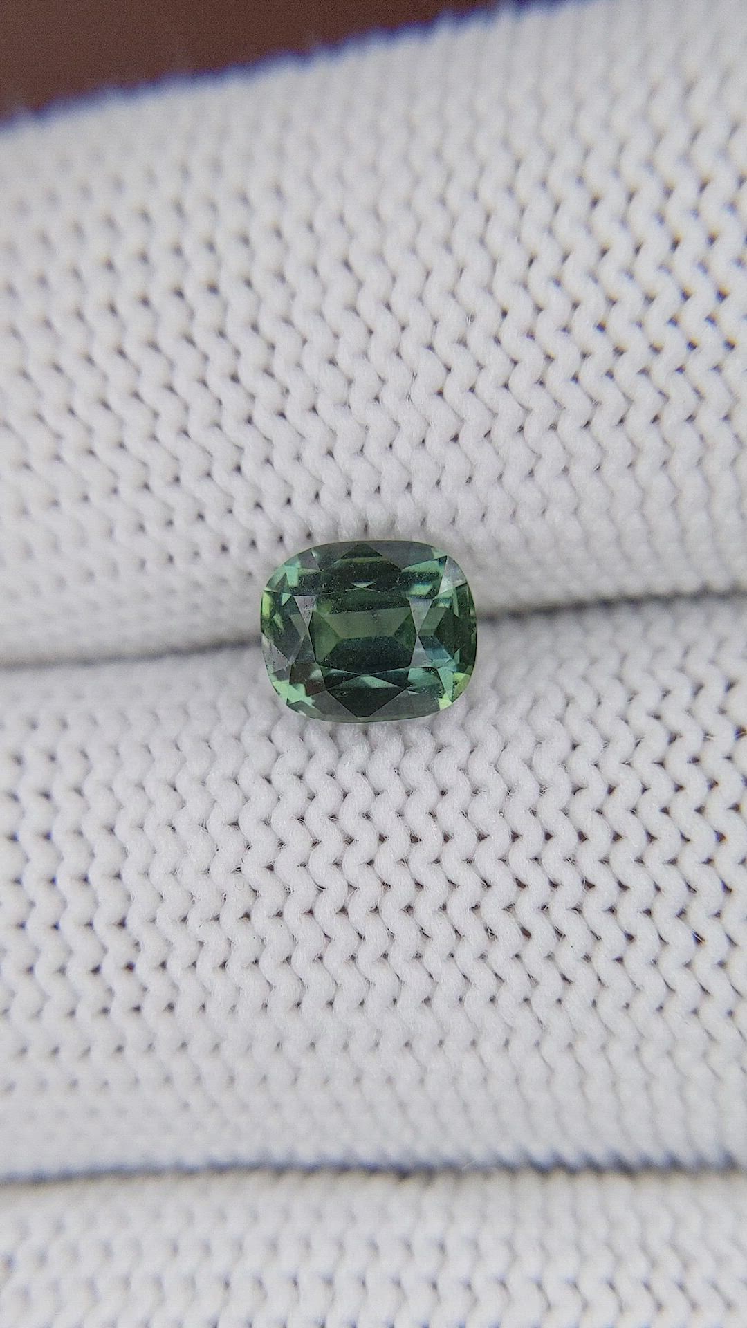 1.48 Ct. Bluish Green Sapphire from Tanzania Size Video