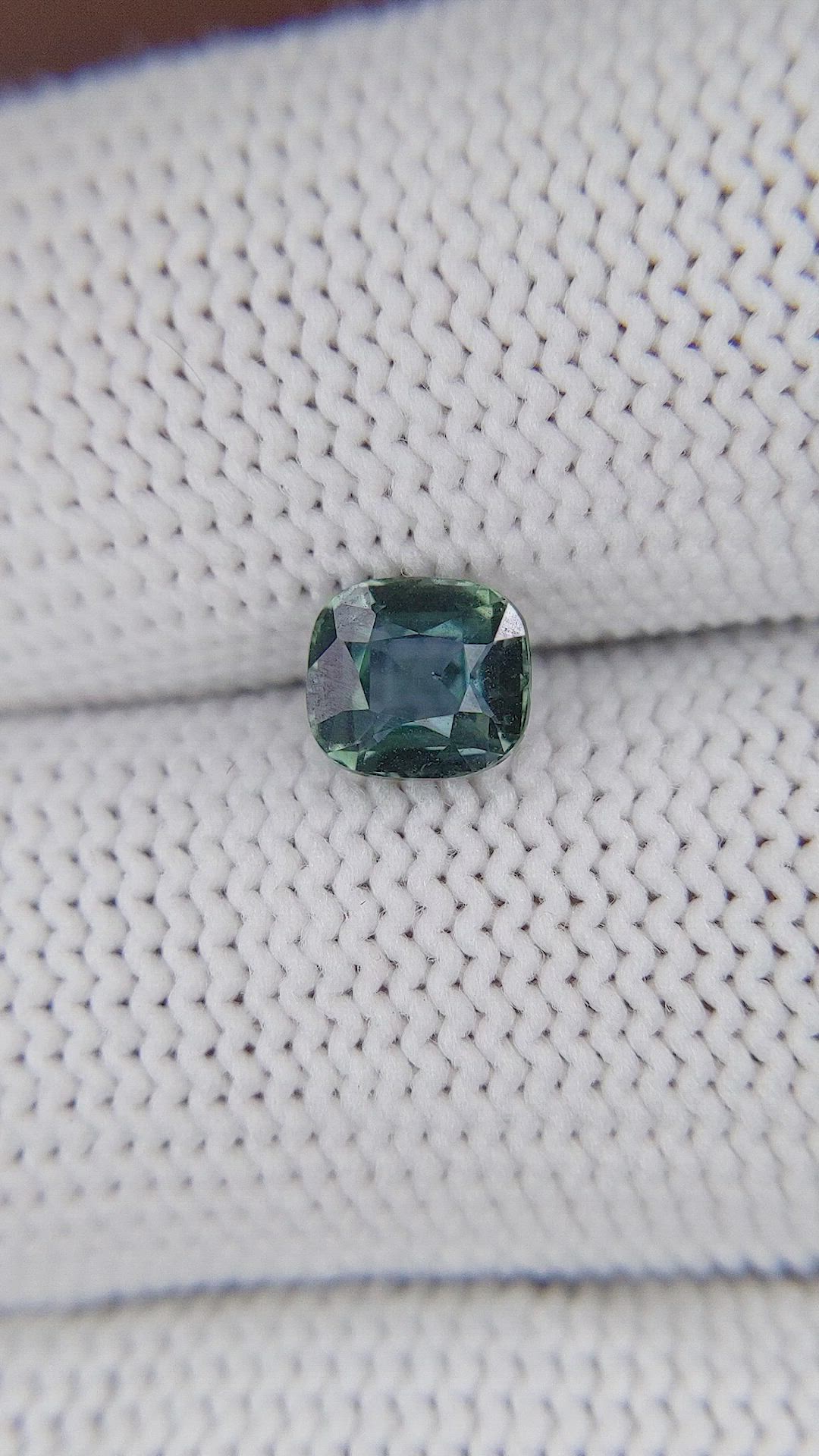 1.12 Ct. Bluish Green Sapphire from Tanzania Size Video