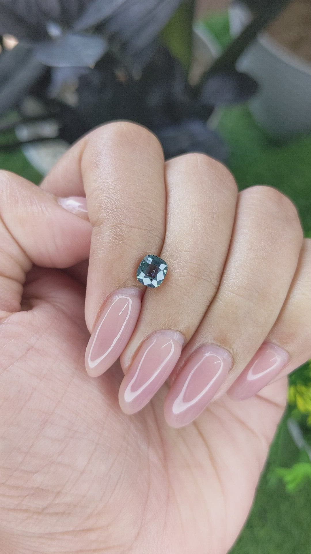1.12 Ct. Bluish Green Sapphire from Tanzania Size Video