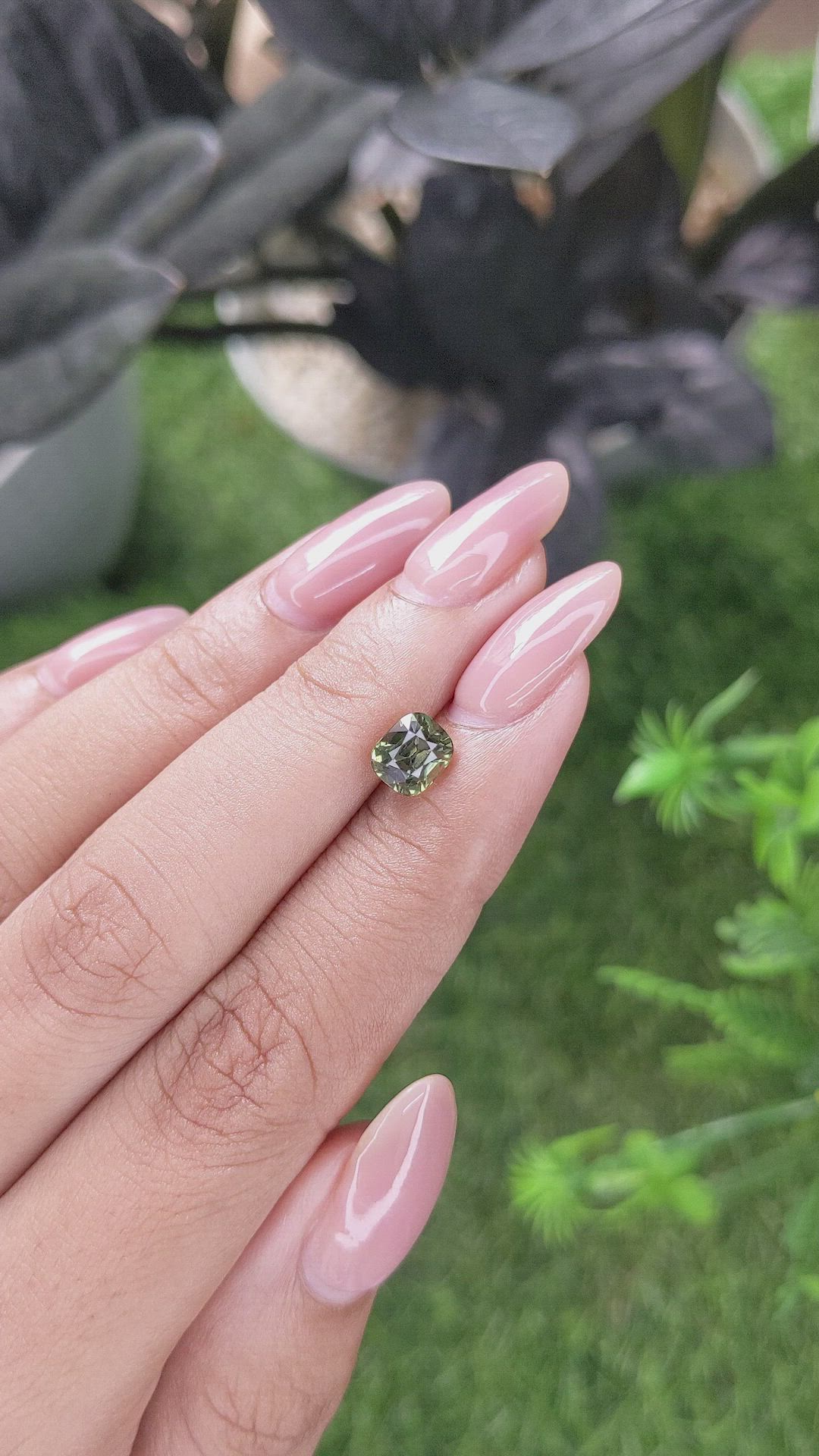 1.61 Ct. Yellowish Green Sapphire from Tanzania Size Video