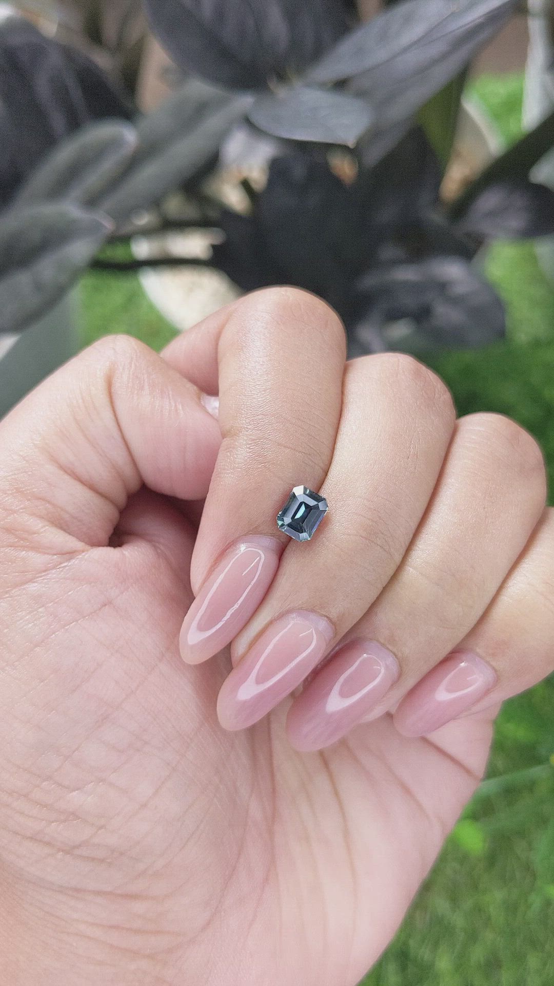 1.18 Ct. Greenish Blue Sapphire from Tanzania Size Video