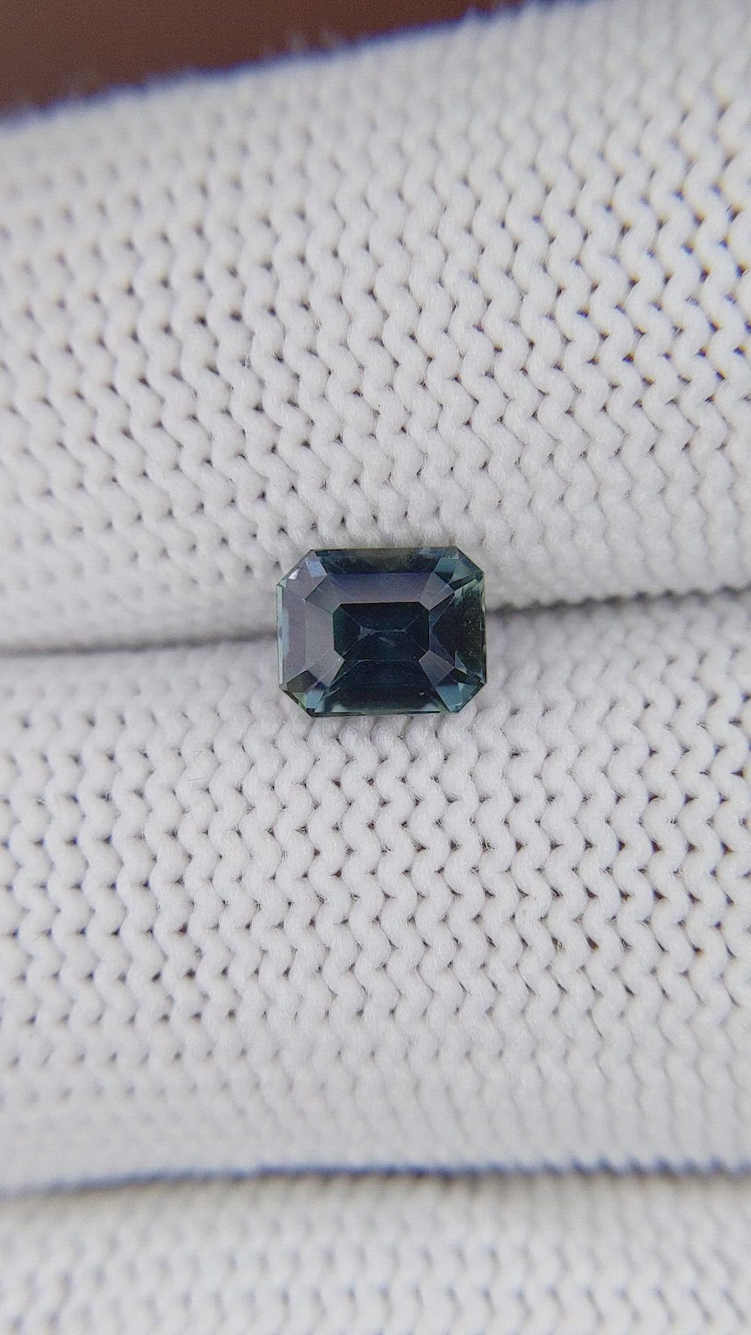 1.18 Ct. Greenish Blue Sapphire from Tanzania Size Video