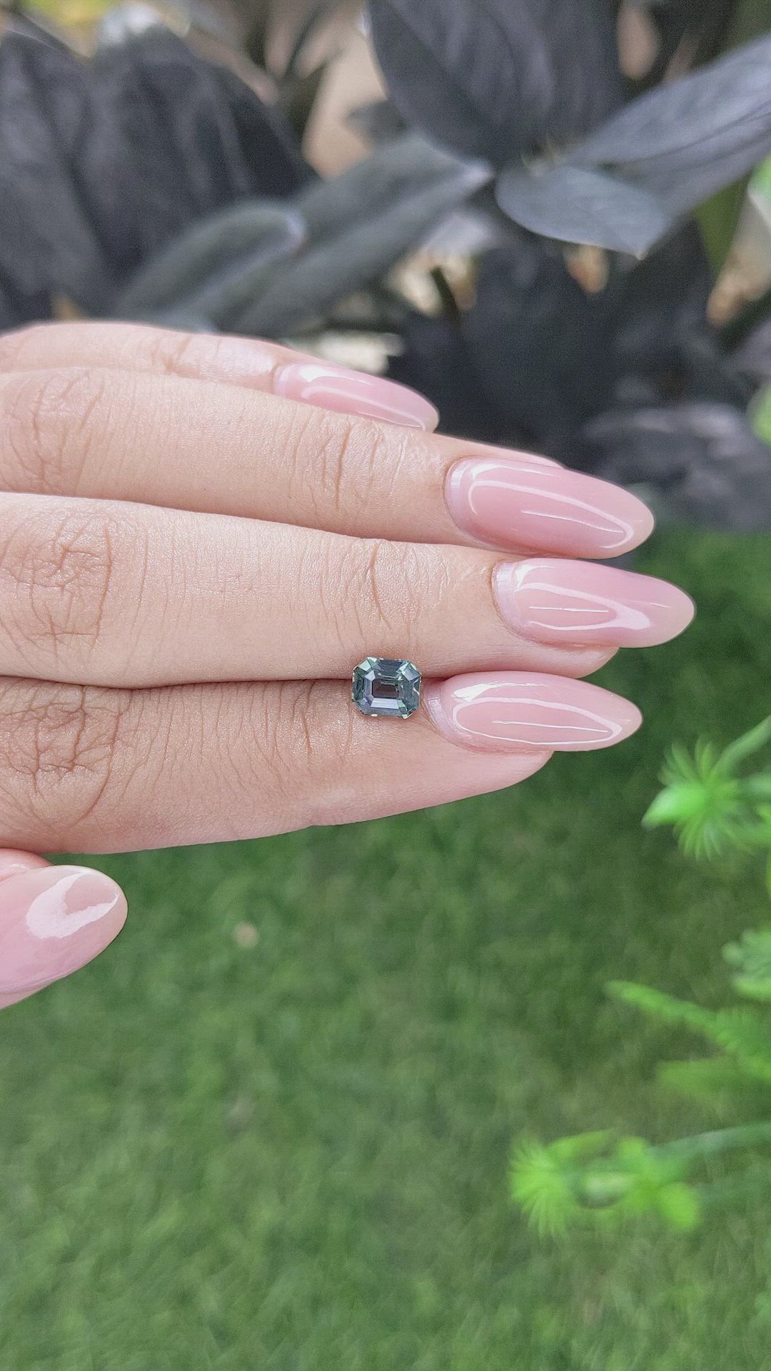 1.07 Ct. Bluish Green Sapphire from Tanzania Size Video