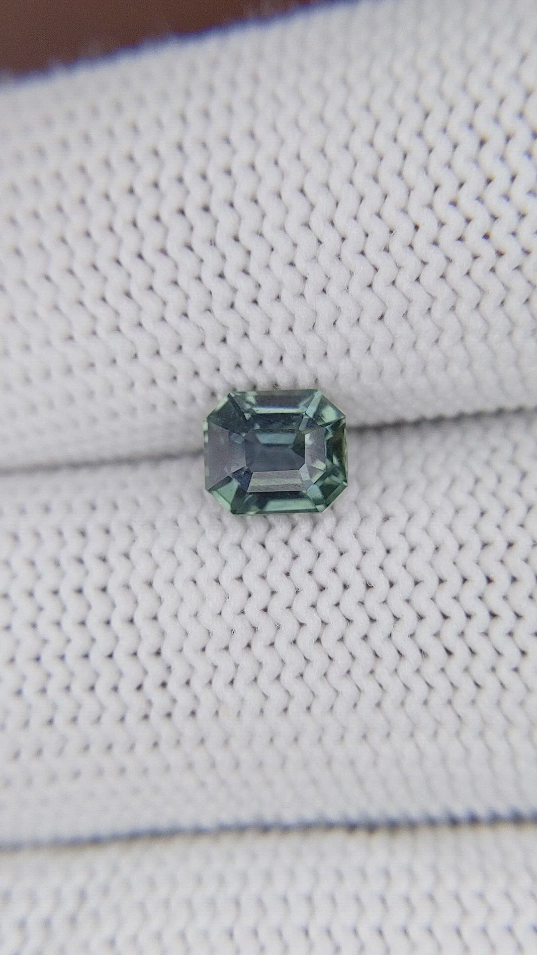 1.07 Ct. Bluish Green Sapphire from Tanzania Size Video