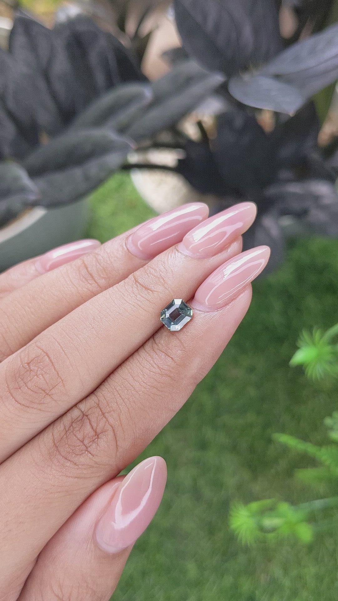 1.07 Ct. Bluish Green Sapphire from Tanzania Size Video