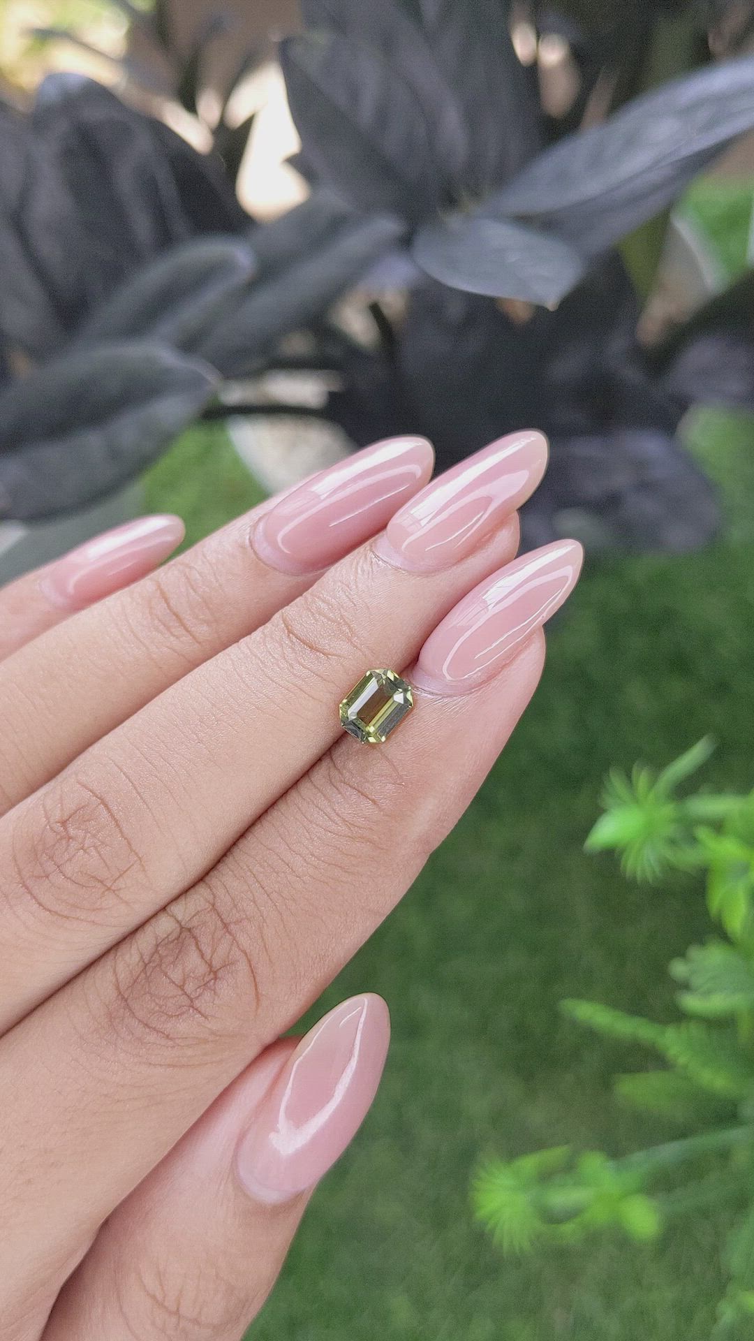 1.09 Ct. Yellowish Green Sapphire from Tanzania Size Video