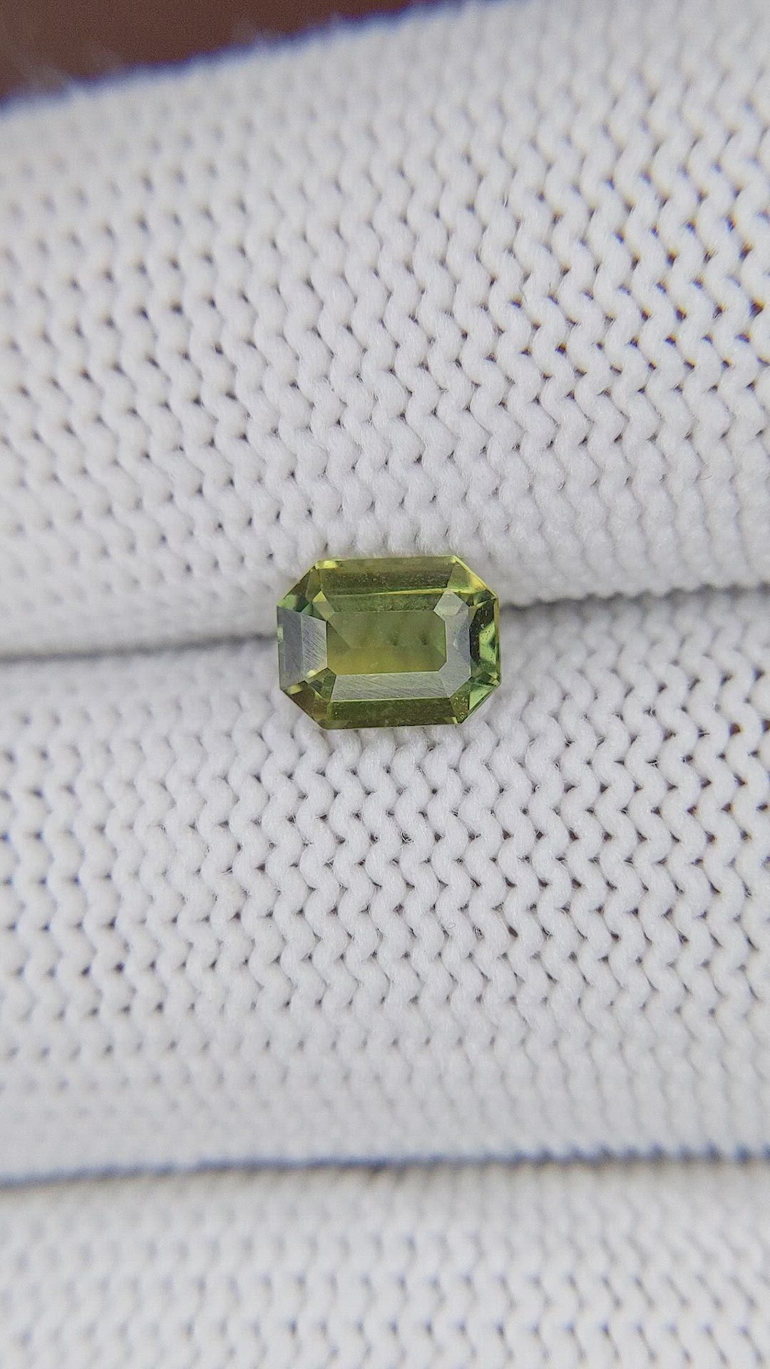 1.09 Ct. Yellowish Green Sapphire from Tanzania Size Video