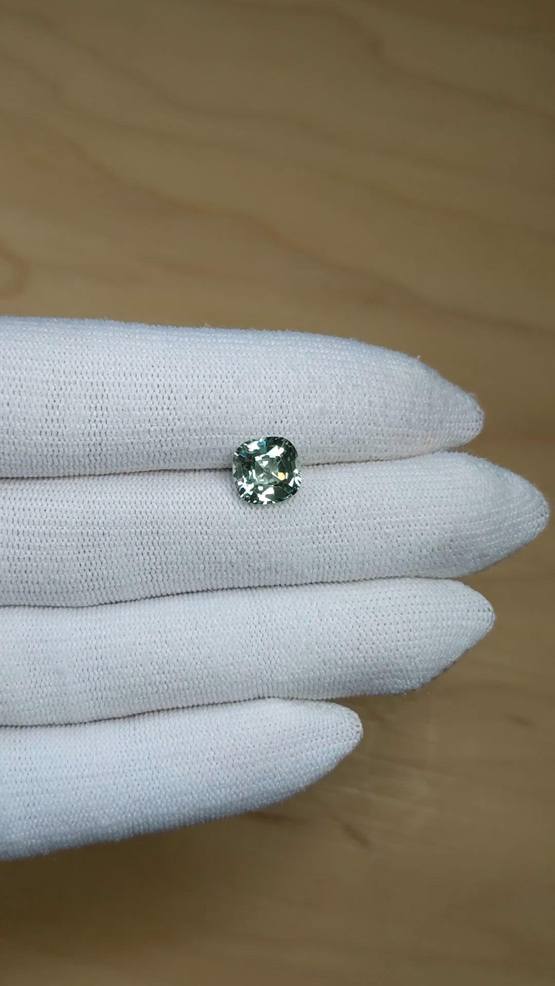 3.27 Ct. Bluish Green Sapphire from Ceylon (Sri Lanka) Size Video