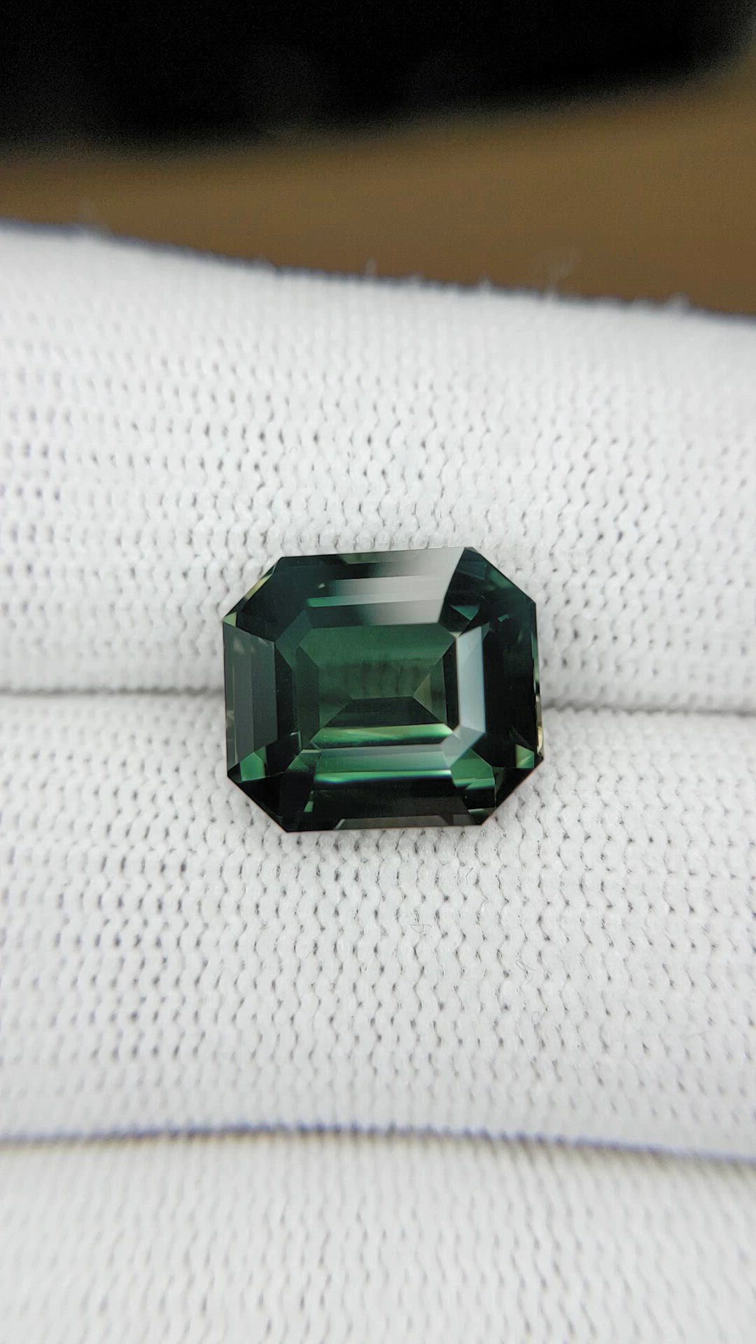 8.06 Ct. Bluish Green Sapphire from Madagascar Size Video