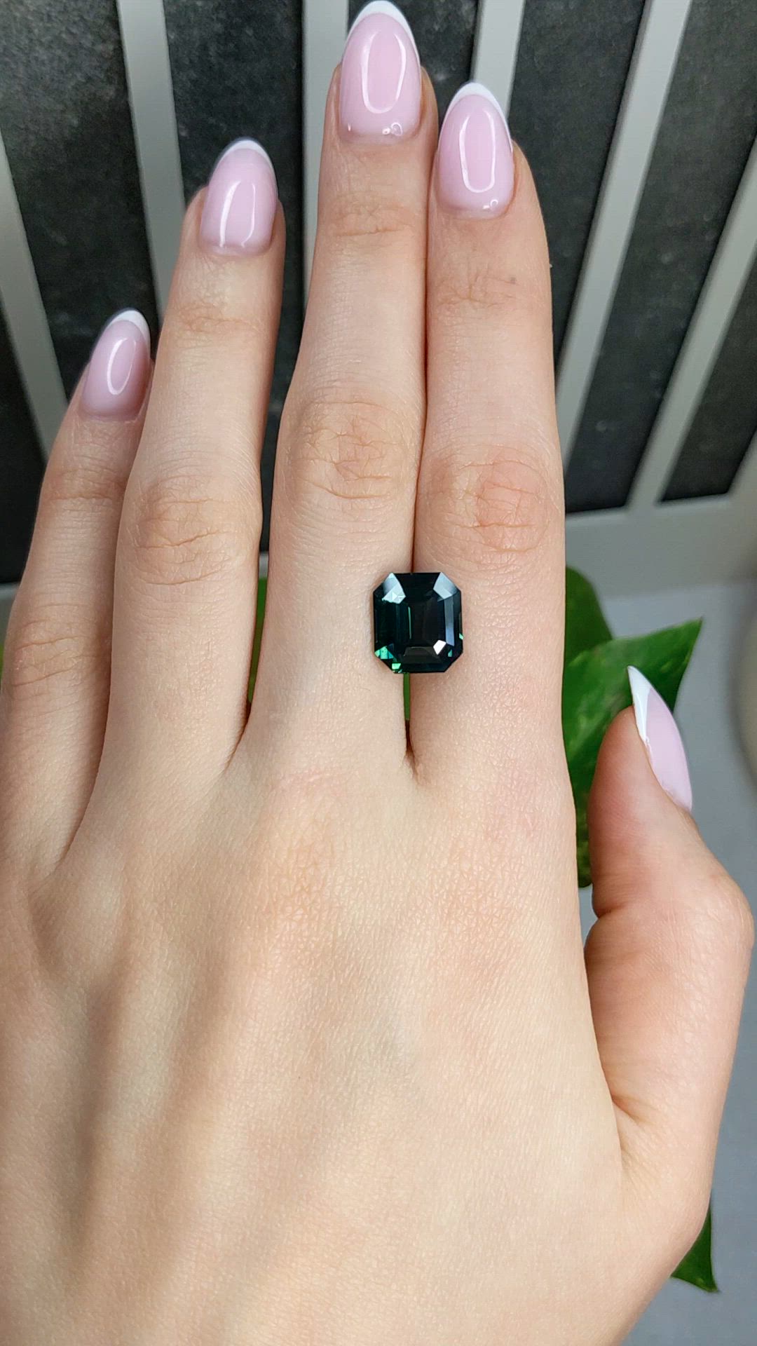 8.06 Ct. Bluish Green Sapphire from Madagascar Size Video