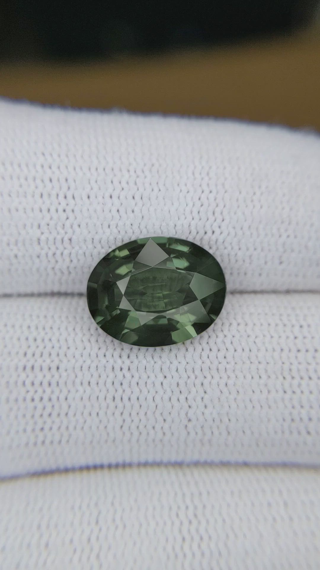5.48 Ct. Bluish Green Sapphire from Madagascar Size Video
