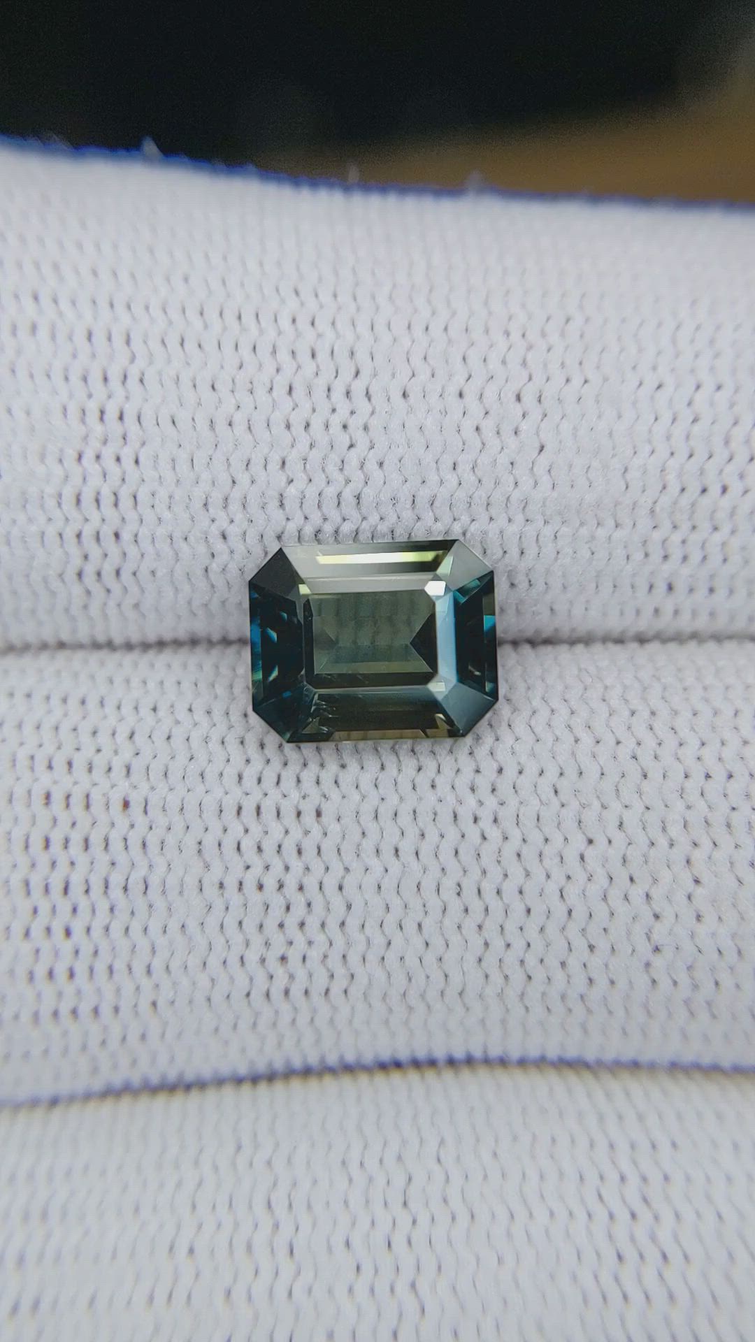 3.19 Ct. Bluish Green Sapphire from Madagascar Size Video