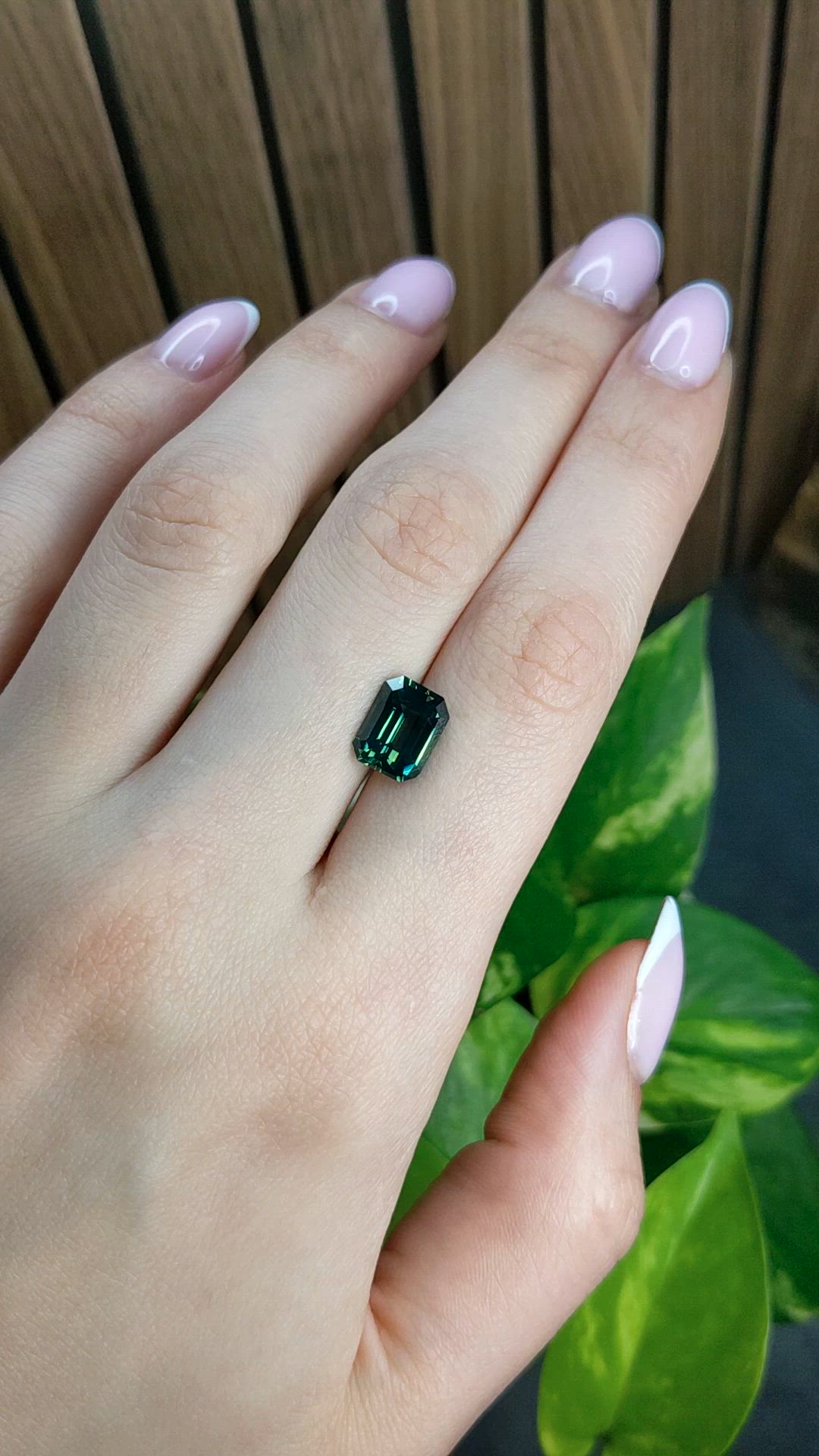 3.77 Ct. Green Sapphire from Madagascar Size Video