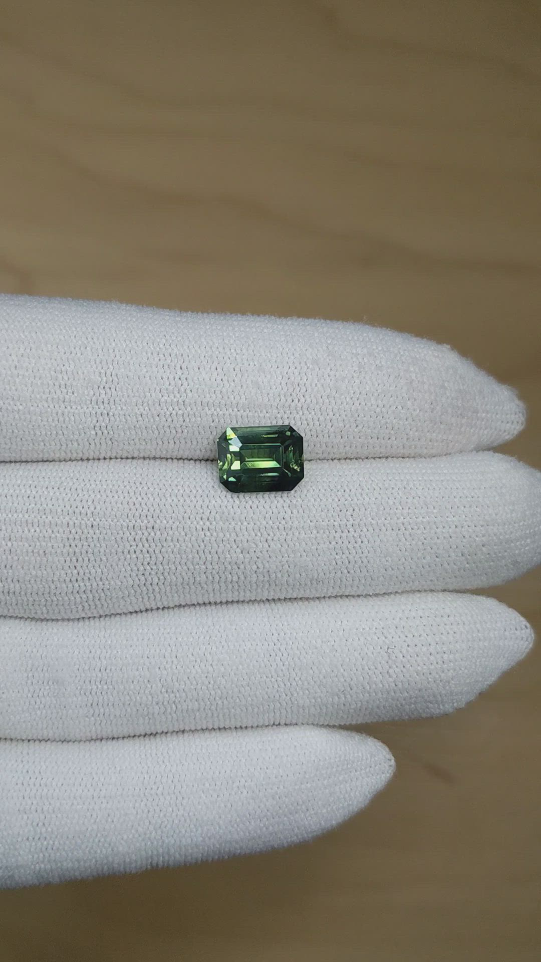 3.77 Ct. Green Sapphire from Madagascar Size Video
