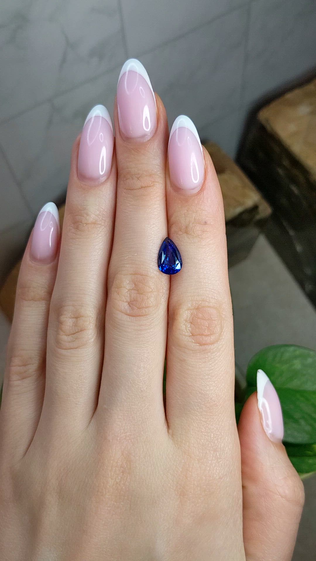 2.16 Ct. Blue Sapphire from Ceylon (Sri Lanka) Size Video