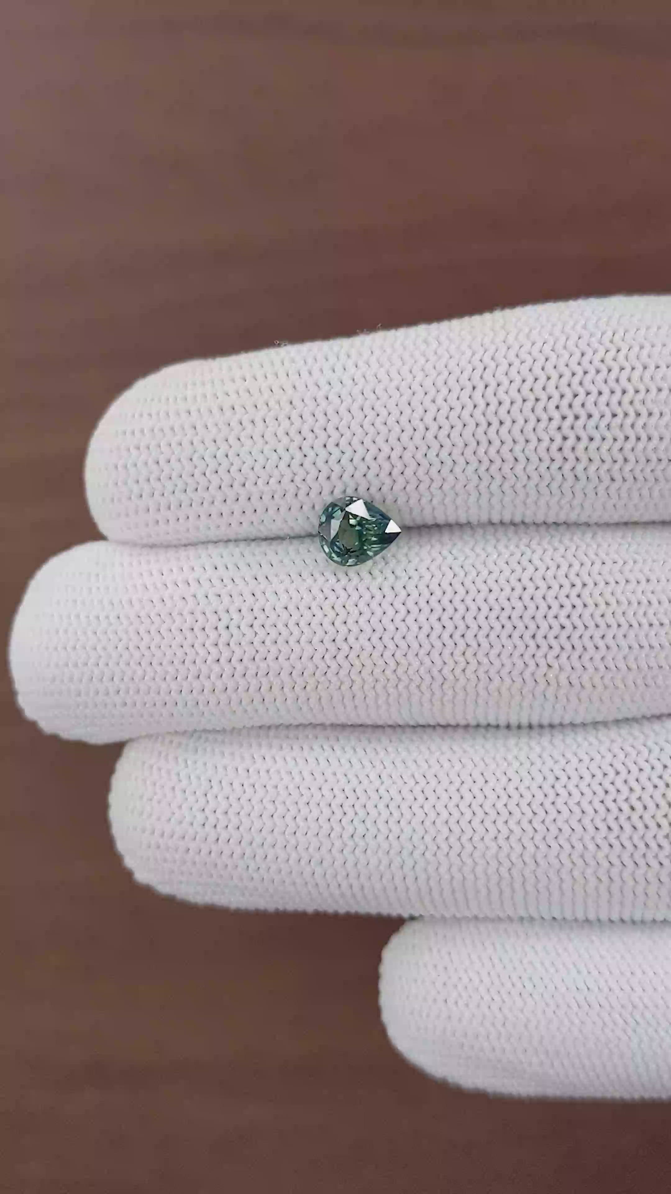 1.35 Ct. Bluish Green Sapphire from Africa Size Video