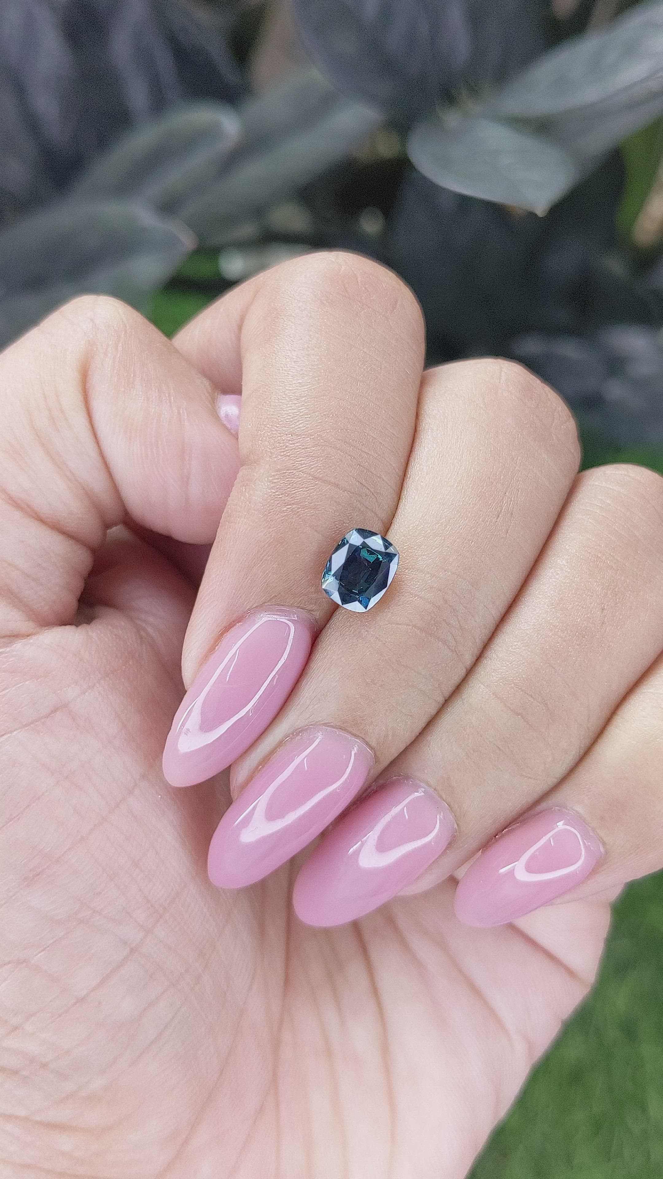 1.31 Ct. Greenish Blue Sapphire from Africa Size Video